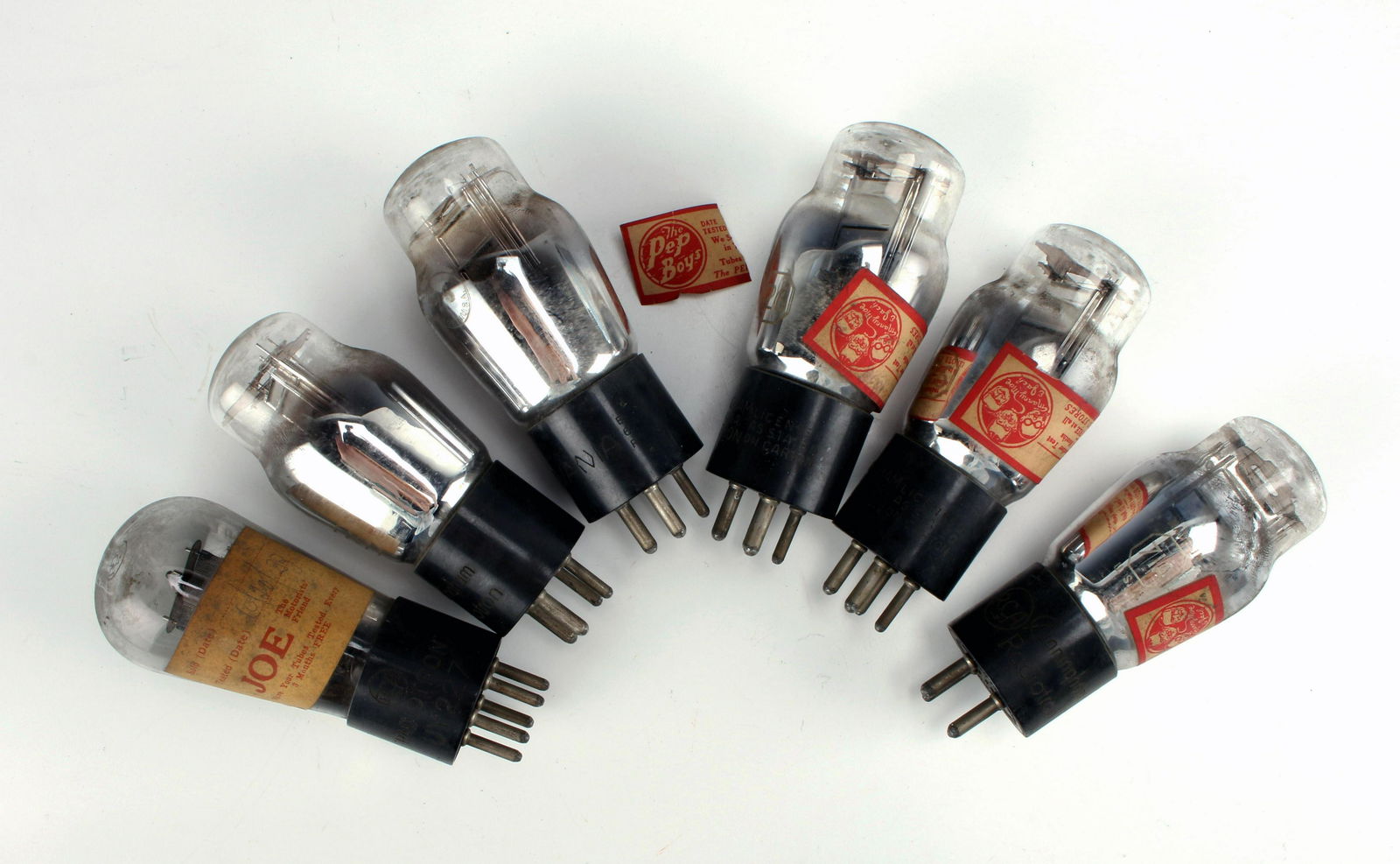 SIX VINTAGE RADIO TUBES (1 of 4)