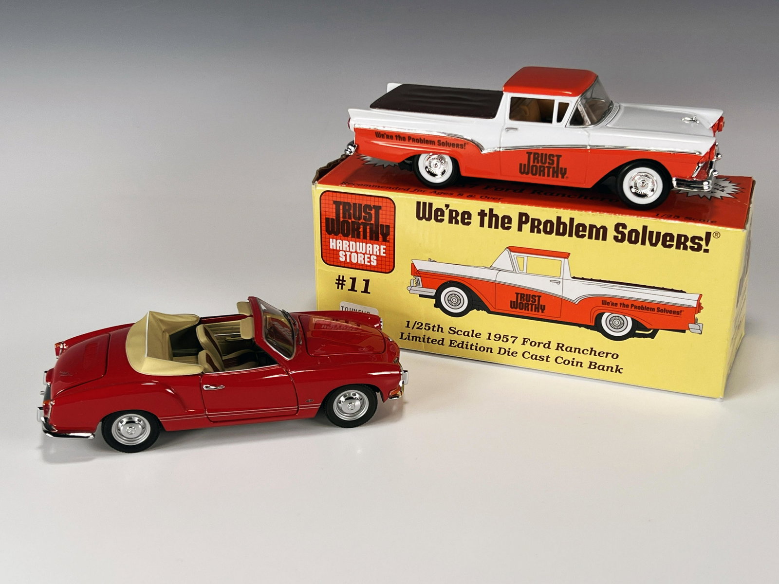 MODEL CAR & DIE CAST CAR BANK: MODEL CAR & DIE CAST CAR BANK 9" Shipping: Shipping and handling in the continental US will cost $21.27 - $26.14, depending on yo
