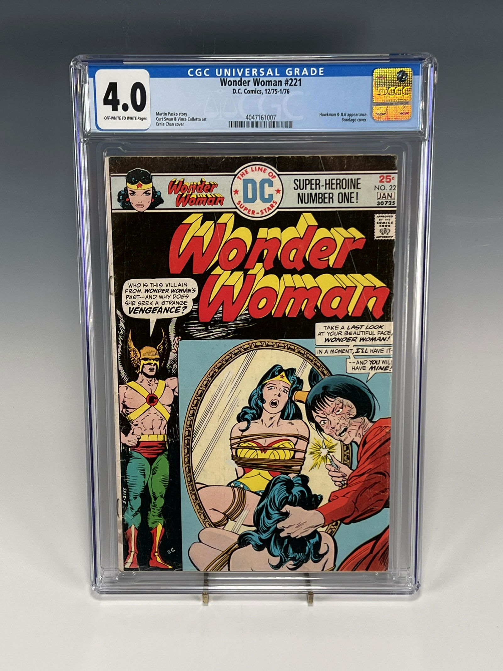 WONDER WOMAN #221 CGC 4.0 BONDAGE COVER COMIC (1 of 4)