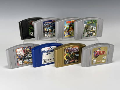 COLLECTION OF NINTENDO N64 VIDEO GAMES: COLLECTION OF NINTENDO N64 VIDEO GAMES Includes Legend of Zelda Majora's Mask hologram cartridge, Ocarina of TIme, Diddy Kong Racing and more. All tested. Battery saves on both Zelda gam