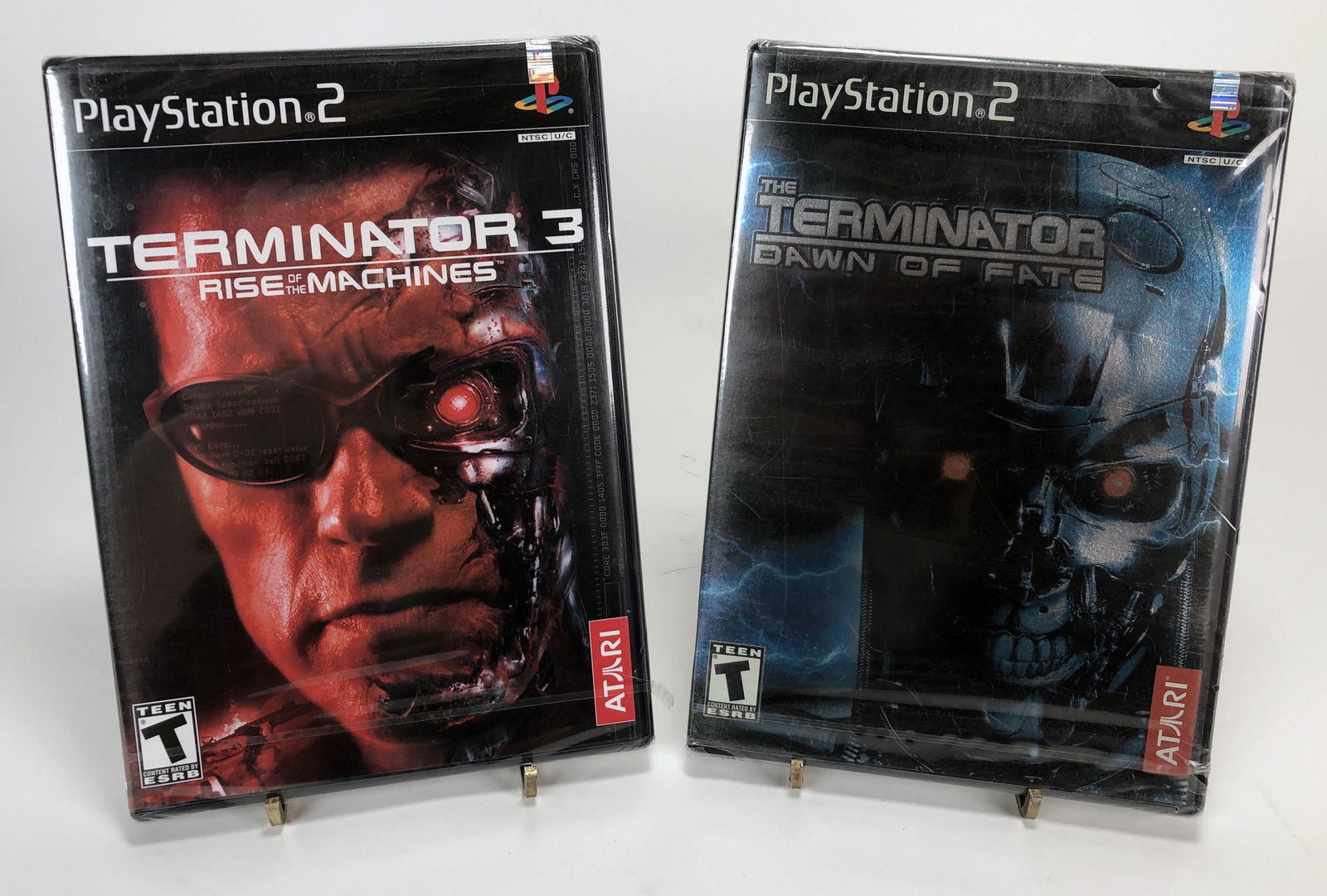 2 FACTORY SEALED TERMINATOR PLAYSTATION 2 VIDEO GAMES PS2: 2 FACTORY SEALED TERMINATOR PLAYSTATION 2 VIDEO GAMES PS2 Factory Sealed copies of Terminator 3 Rise of the Machines and Terminator Dawn of Fate. Come with me if you want to bid.