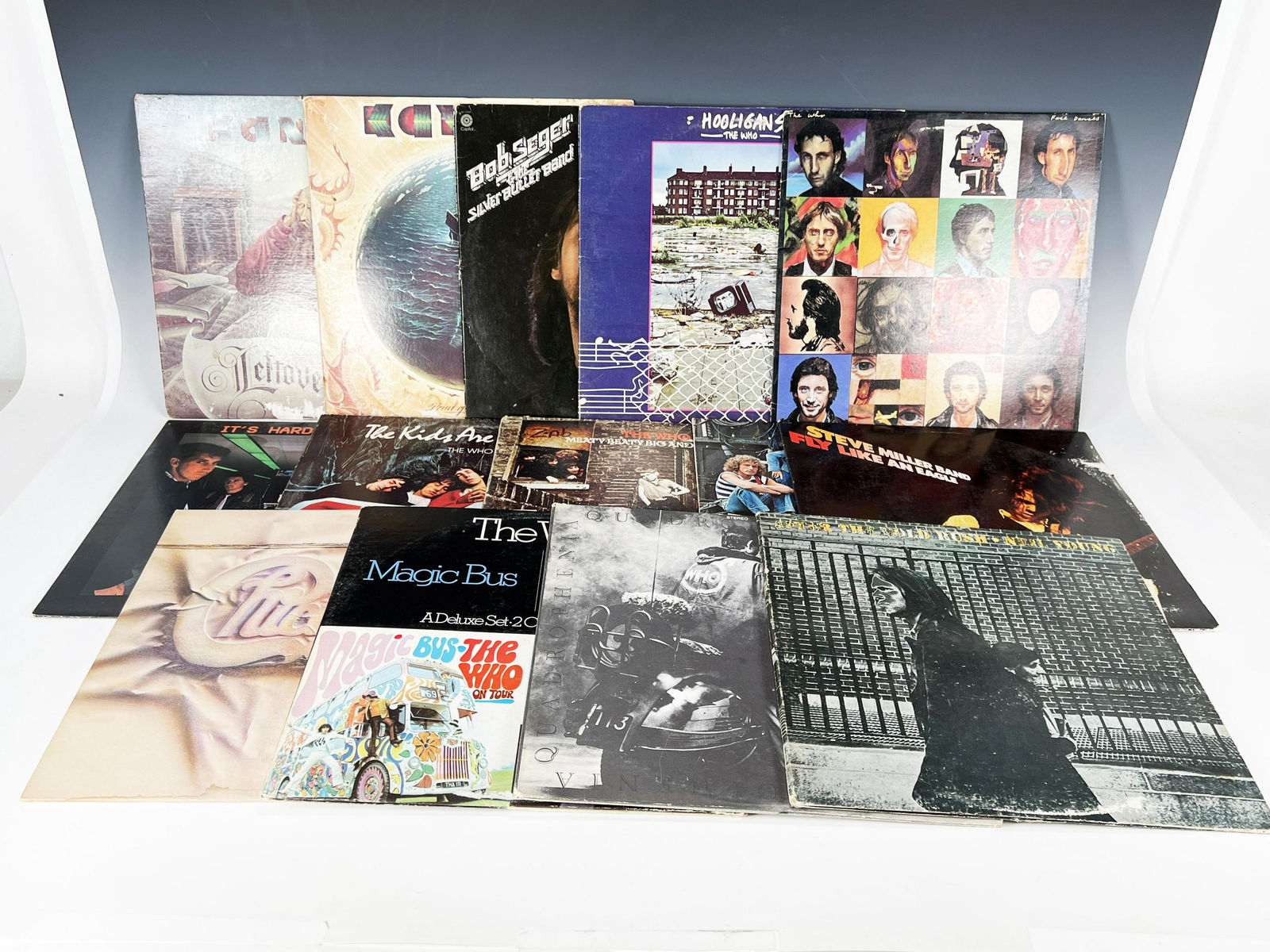 VINYL COLECTION STEVE MILLER BAND THE WHO: VINYL COLECTION STEVE MILLER BAND THE WHO Steve Miller Band, The Who, Bob Seger, and more. 12 1/2" x 12 1/2" Shipping: