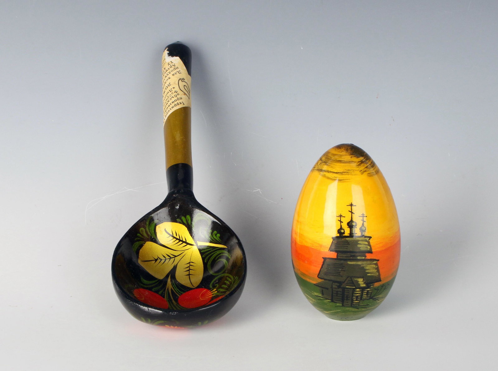 RUSSIAN LACQUER SPOON AND EGG (1 of 4)