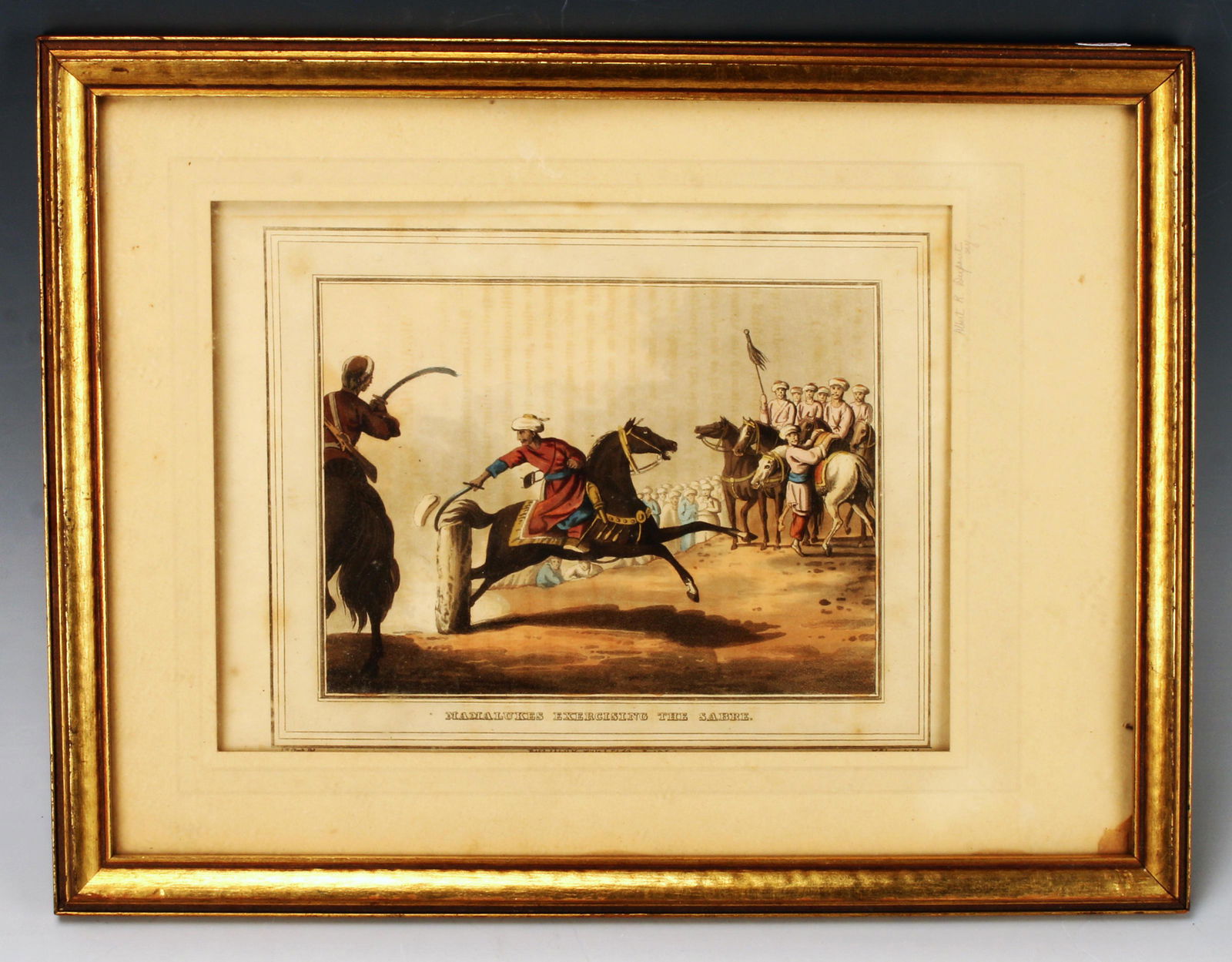 VINTAGE LITHO MAMALUKES EXERCISING THE SABRE (1 of 5)