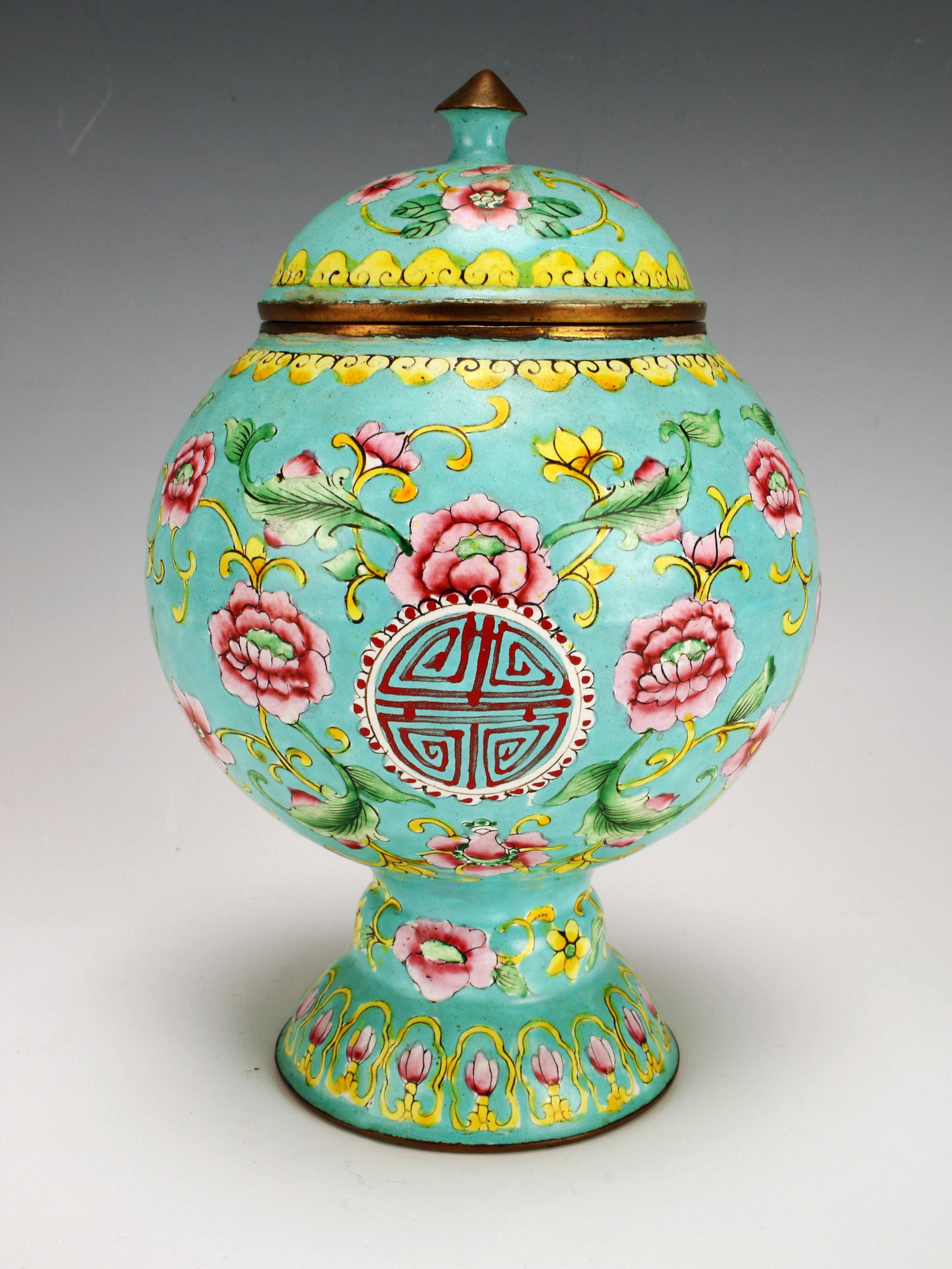 ENAMEL LIDDED URN (1 of 6)