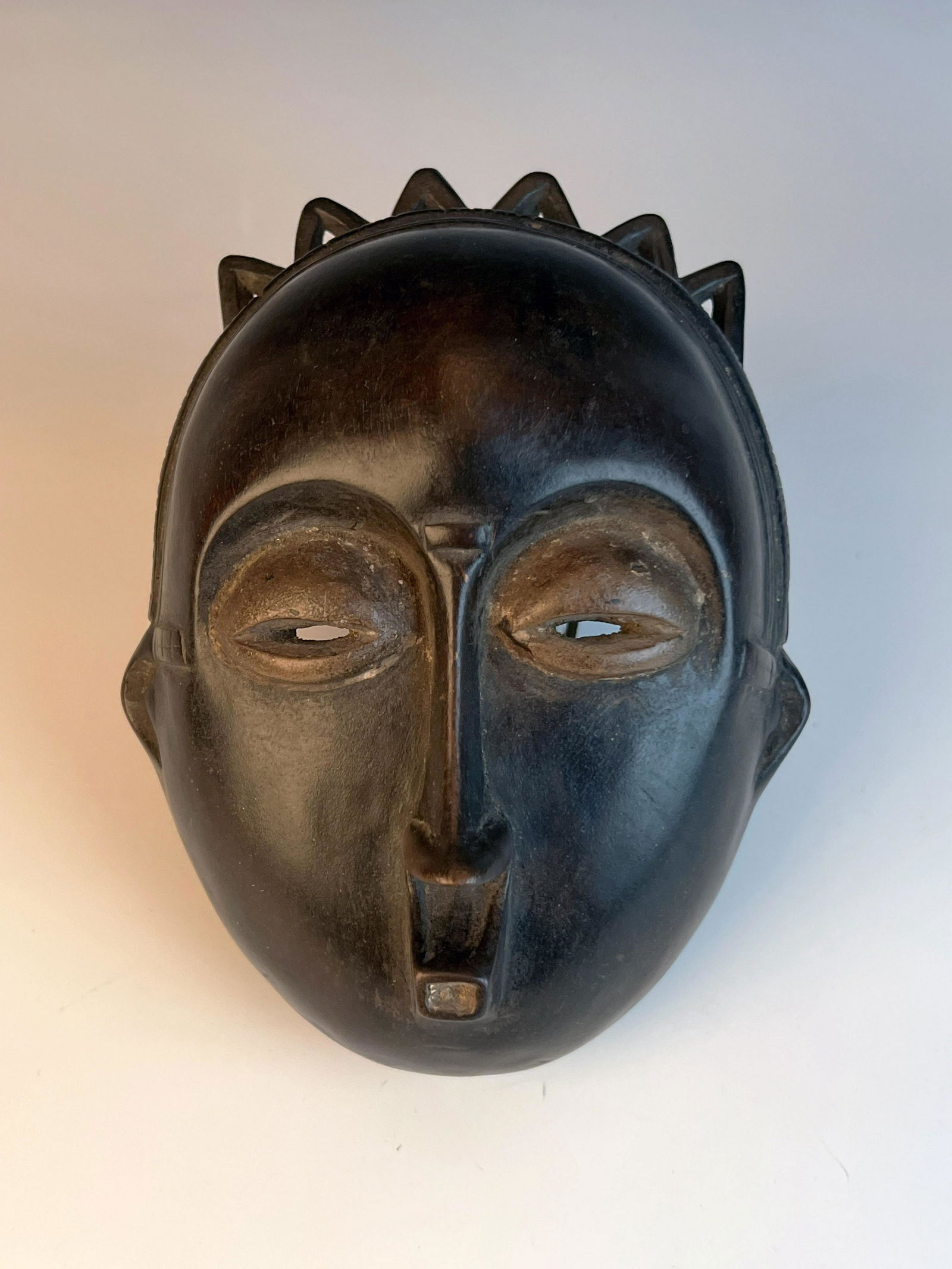 BAULE MOON MASK FROM IVORY COAST WEST AFRICA (1 of 5)