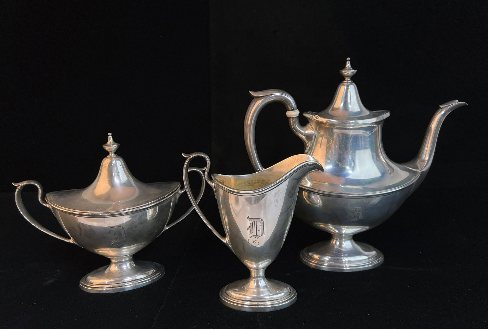 GORHAM STERLING TEA POT SUGAR CREAMER (1 of 4)