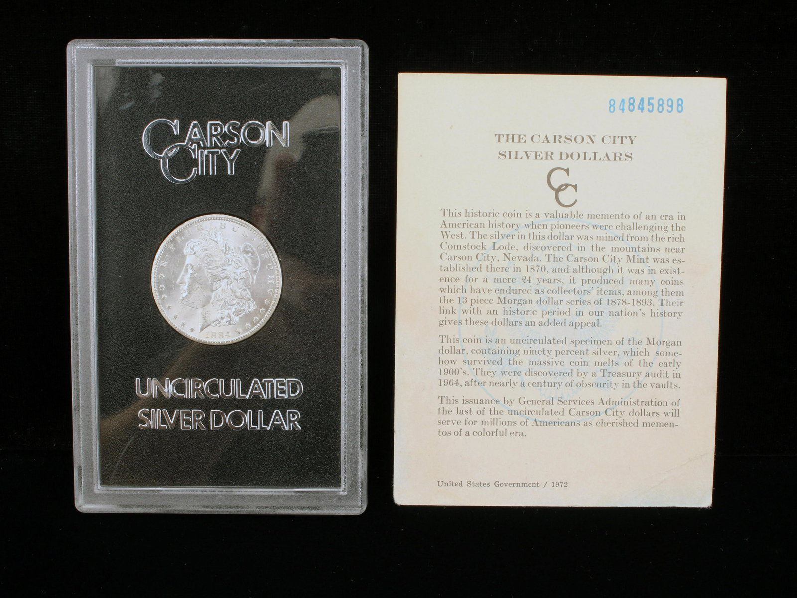 1884 CARSON CITY UNCIRCULATED MORGAN DOLLAR (1 of 5)