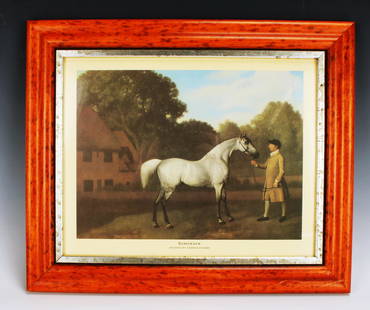 GIMCRACK HORSE PRINT OF GEORGE STUBBS PAINTING: GIMCRACK HORSE PRINT OF GEORGE STUBBS PAINTING Print of a man and his horse. 17 1/2" X 14 1/2" Shipping: