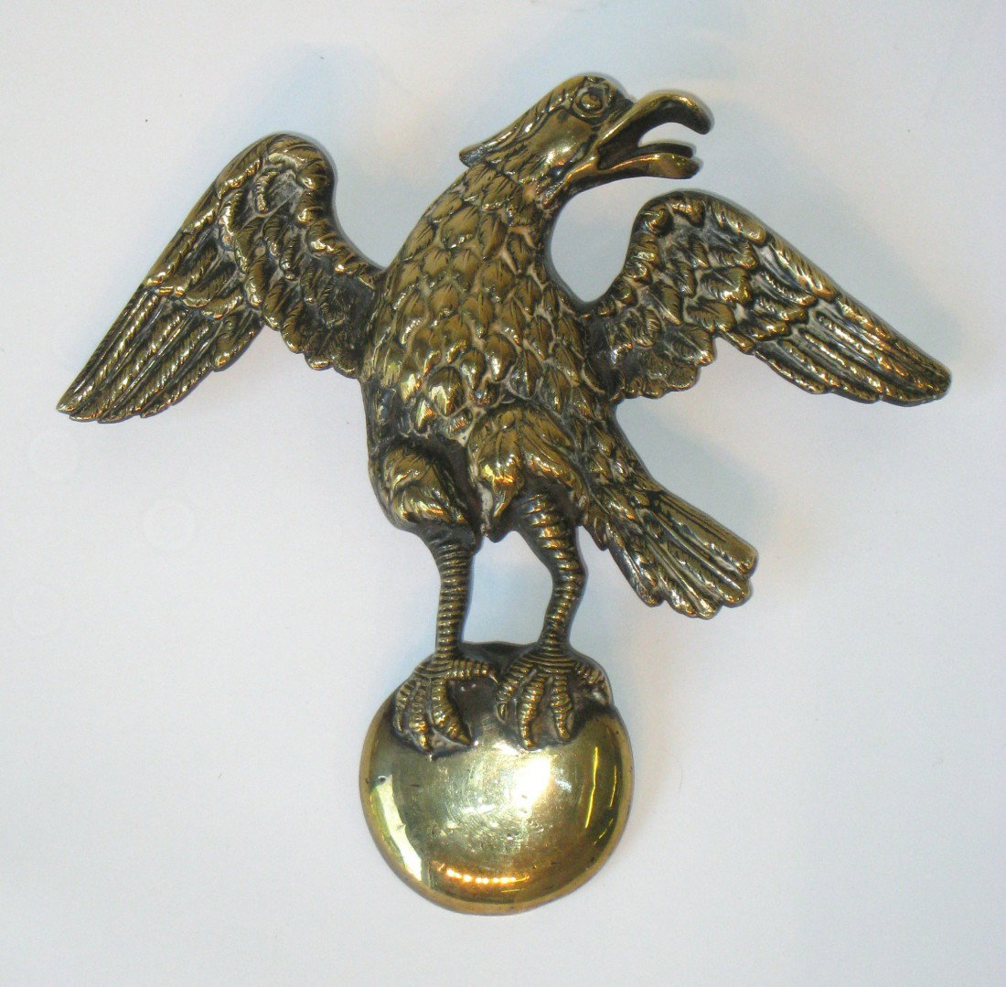 Cast Brass Eagle: An 8" tall cast brass eagle.