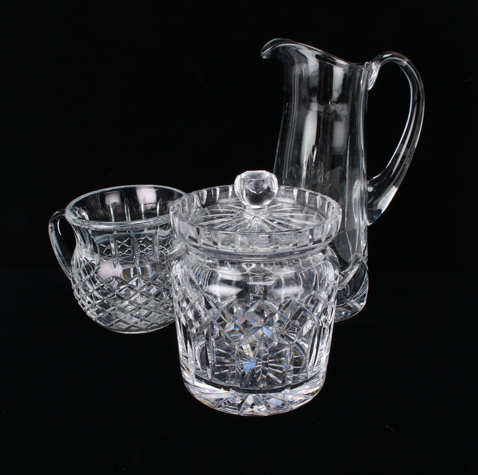 WATERFORD CRYSTAL BISCUIT JAR - TWO PITCHERS (1 of 4)