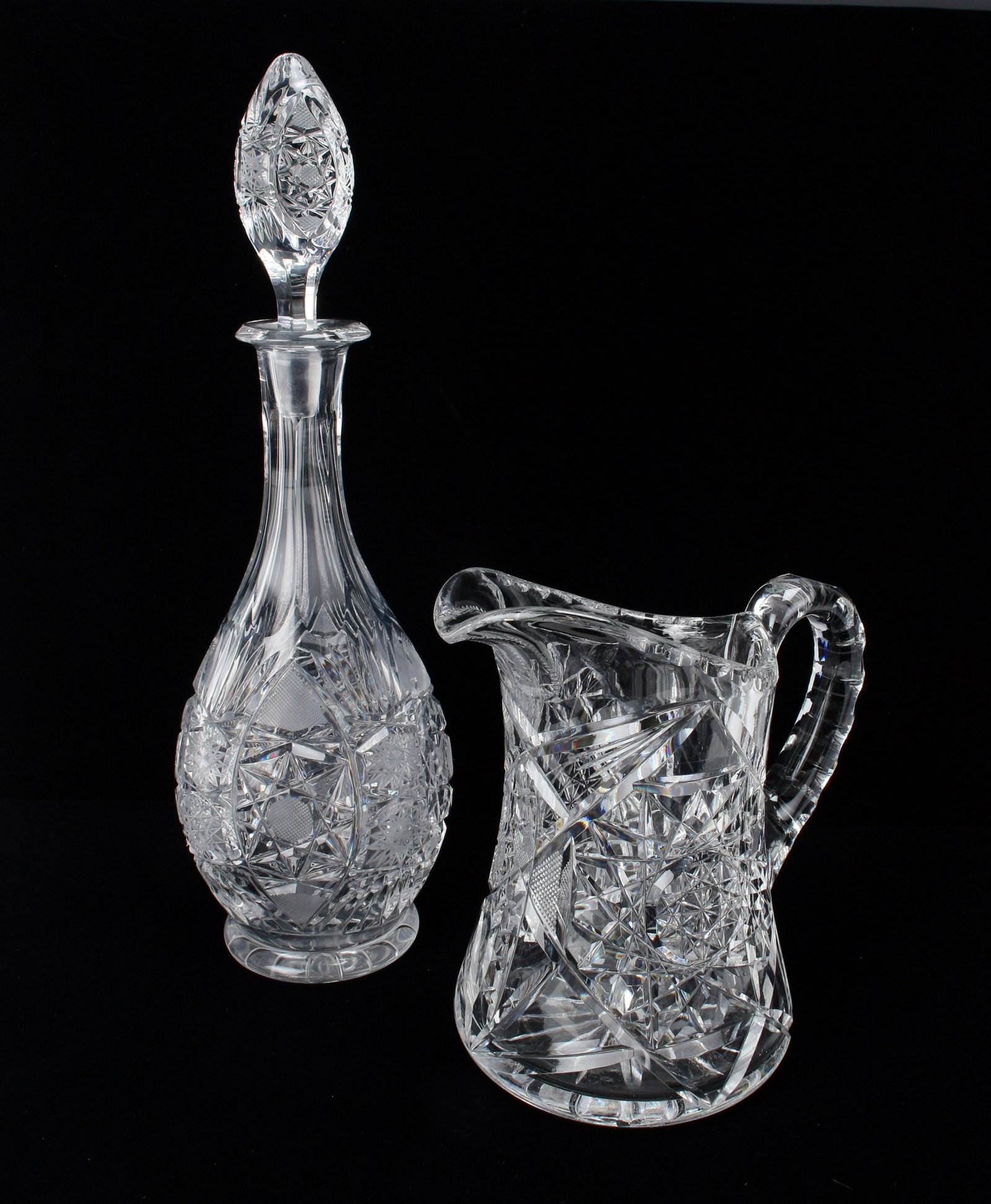 CRYSTAL PITCHER & BOTTLE FORM DECANTER (1 of 2)