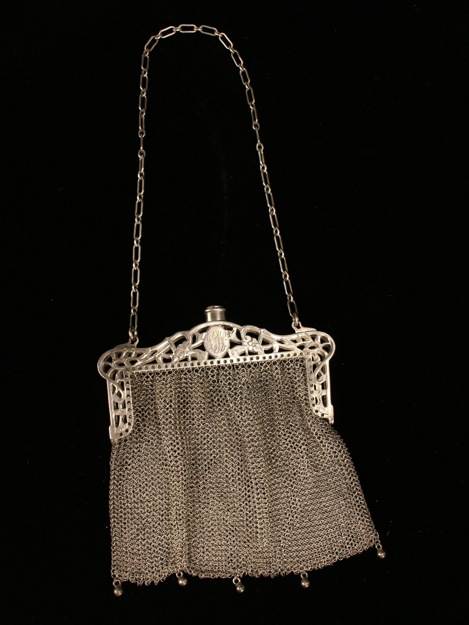 VINTAGE STERLING WHITING & DAVIS MESH EVENING BAG PURSE (1 of 5)