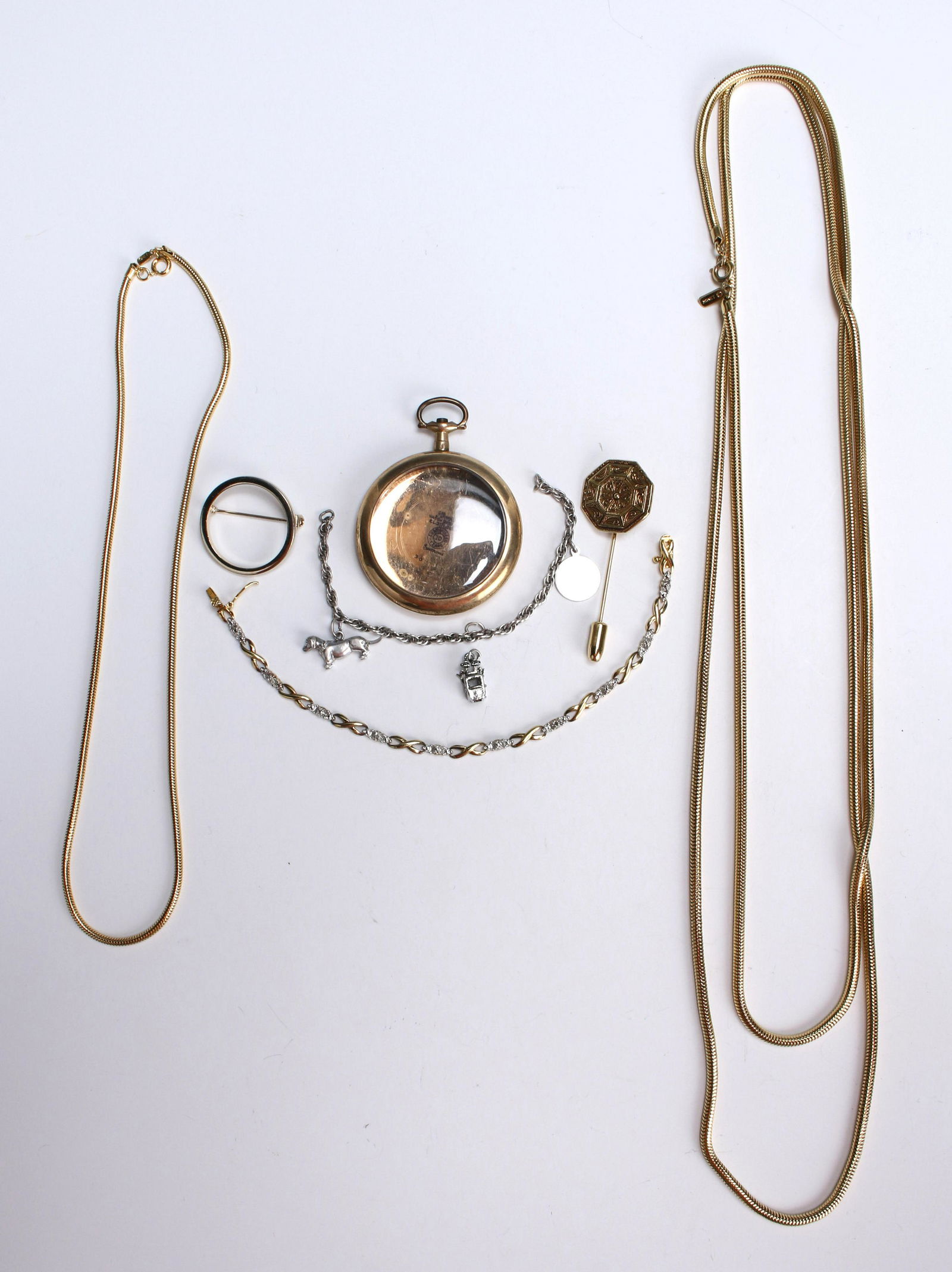 COSTUME JEWELRY LOT MONET SNAKE CHAINS (1 of 5)