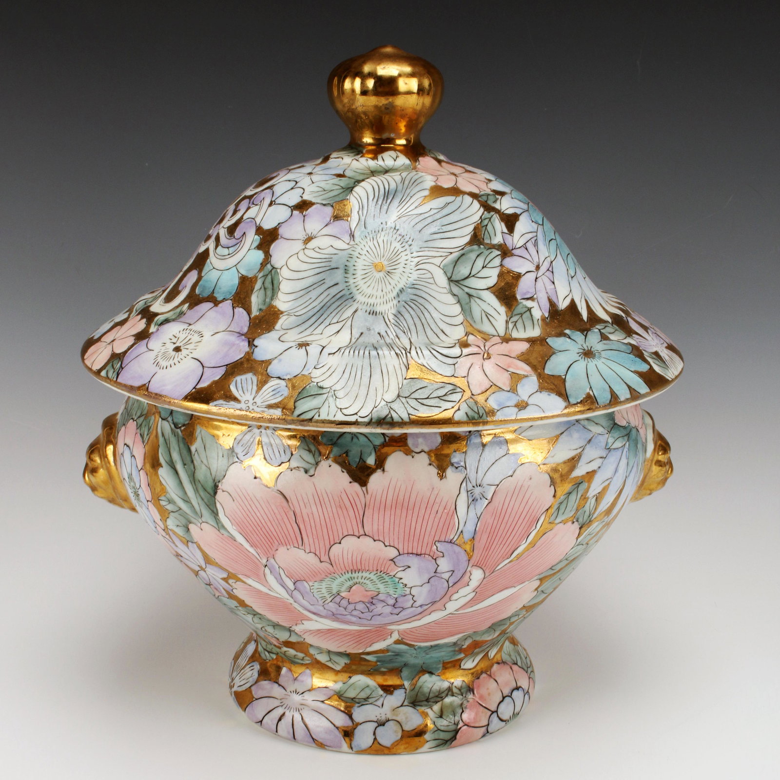 FLORAL LIDDED TUREEN: FLORAL LIDDED TUREEN