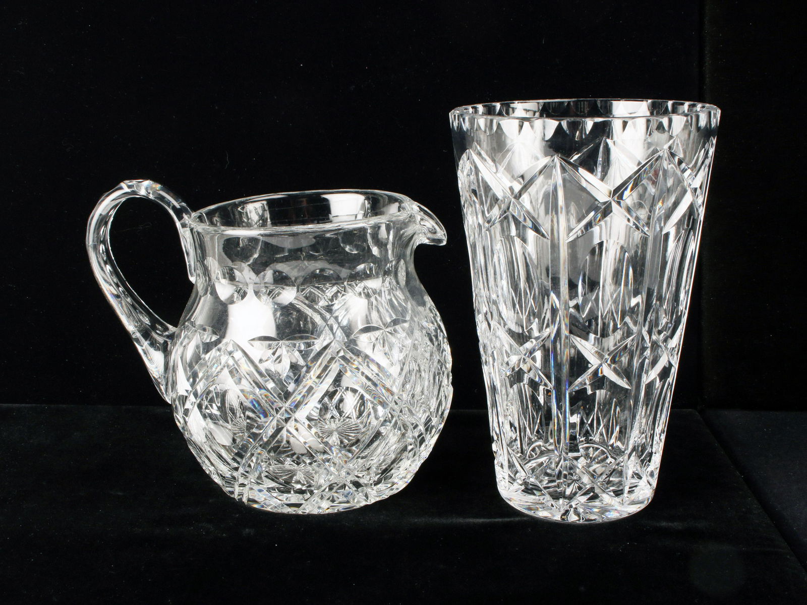 CRYSTAL VASE & PITCHER (1 of 7)