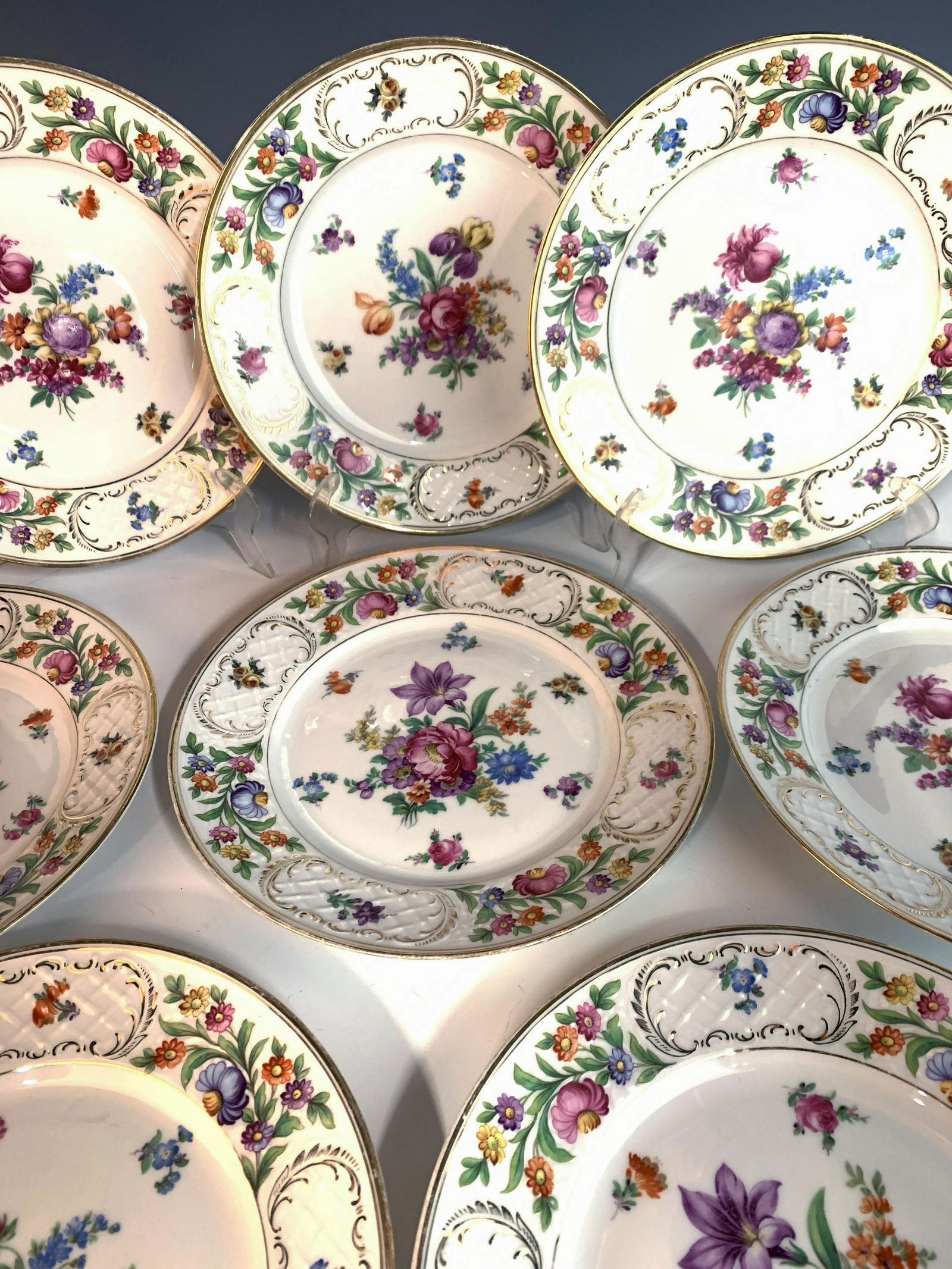 10 DRESDEN SCHUMANN BAVARIA FLORAL PLATES (1 of 3)