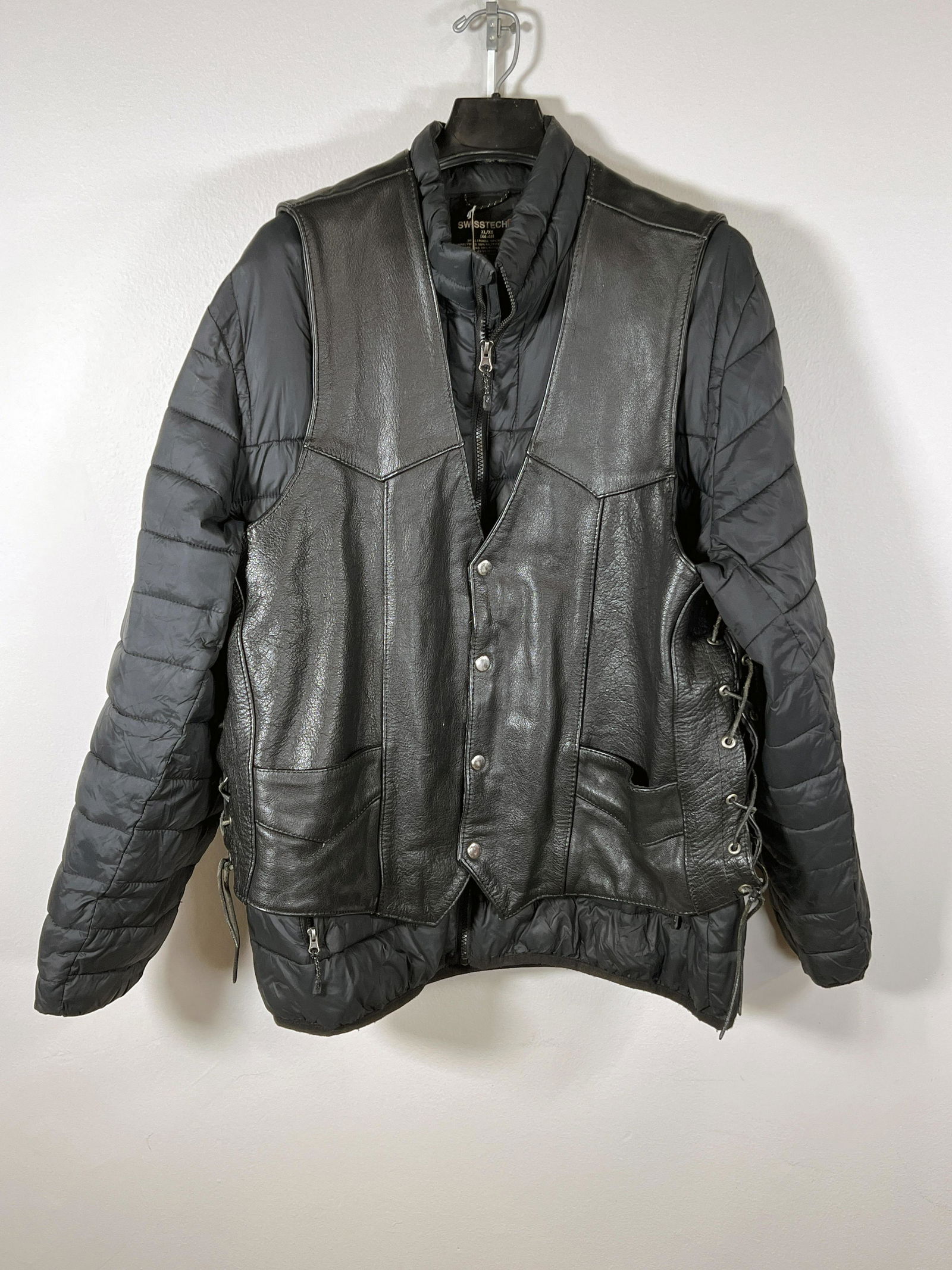 LEATHER UNIK HARLEY DAVIDSON VEST & SWISSTECH JACKET (1 of 9)