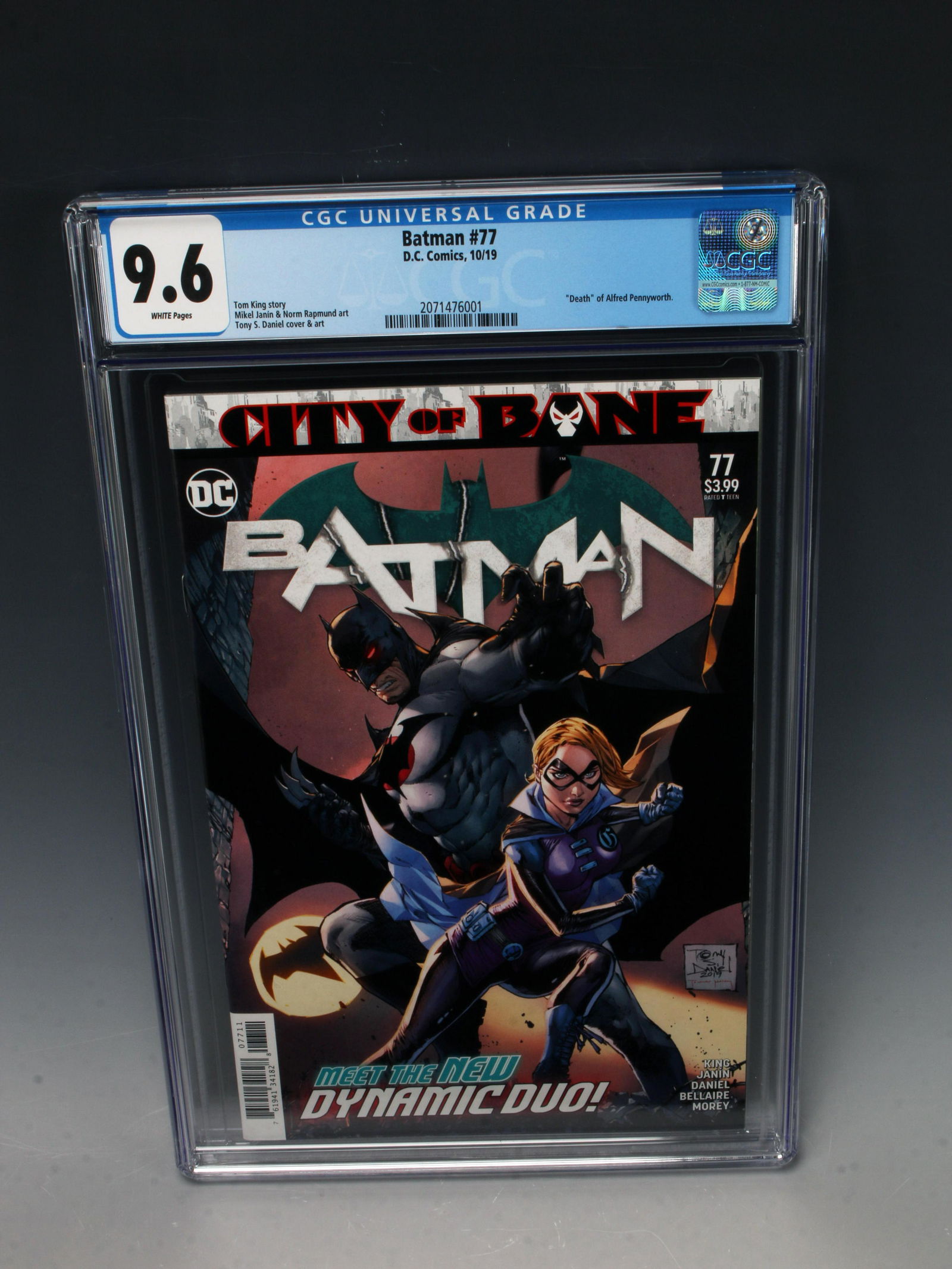 BATMAN #77 D.C. COMICS 2019 CGC 9.6 "DEATH" OF ALFRED (1 of 3)