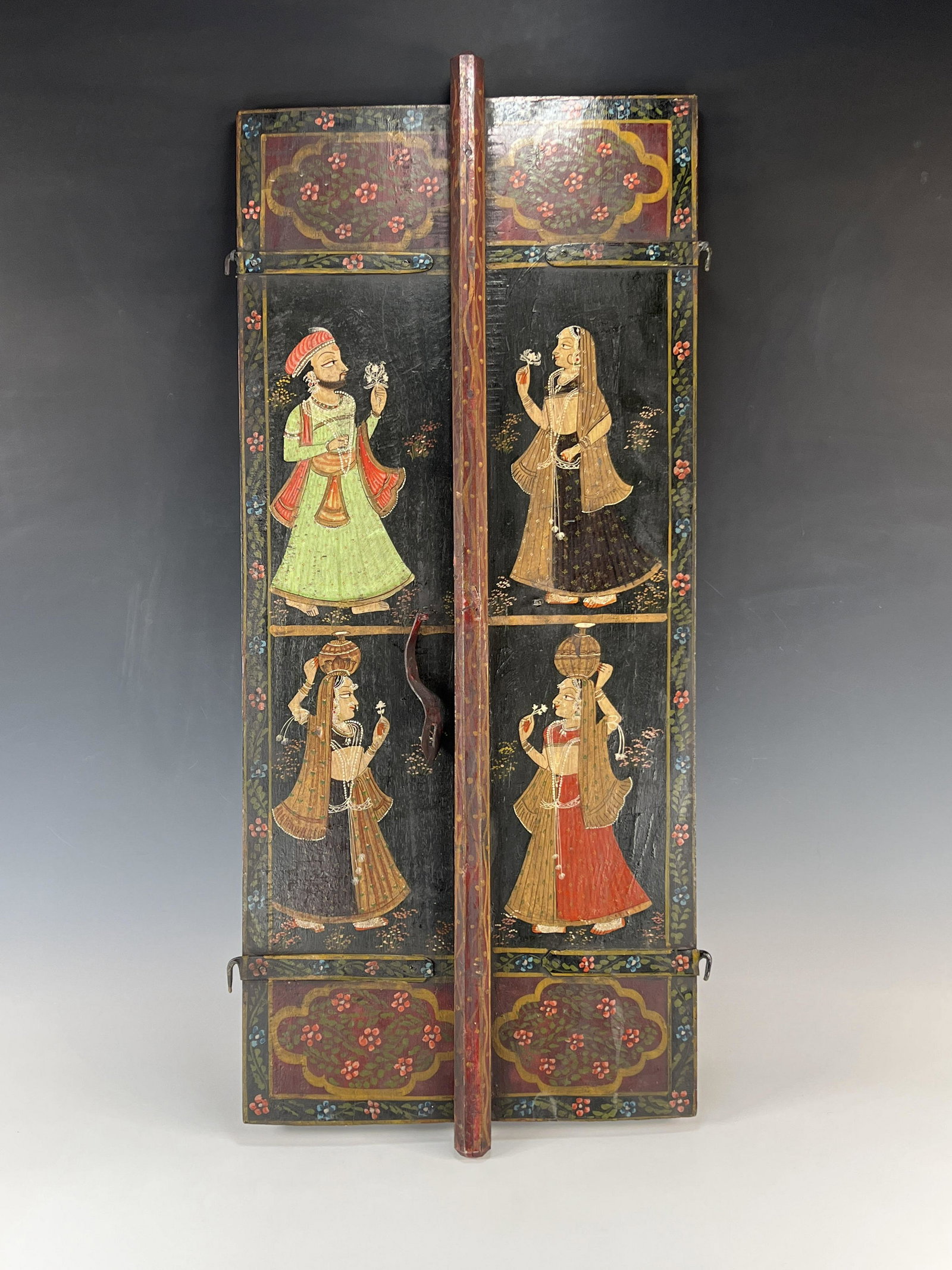HAND PAINTED MIDDLE EASTERN WOODEN PANEL SHUTTER (1 of 7)