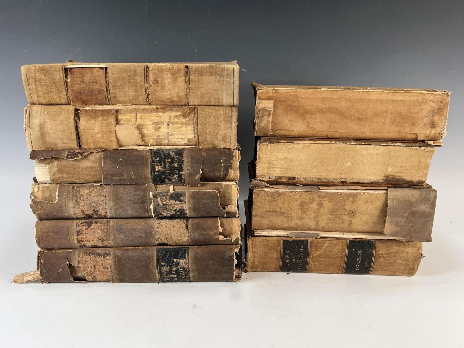 10 ANTIQUE BOOKS LAWS OF PENNSYLVANIA & ENGLAND (1 of 6)