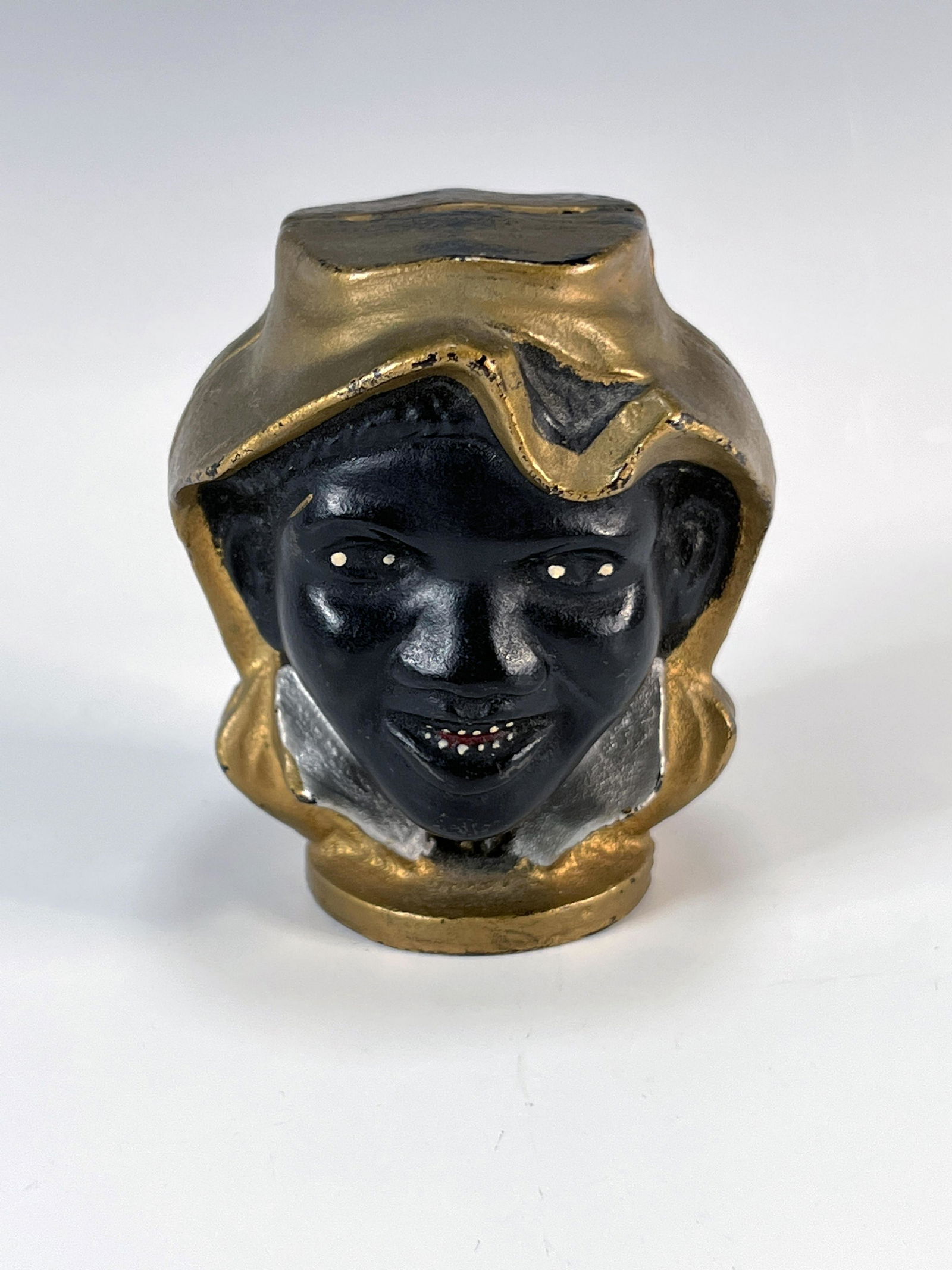 ANTIQUE A.C. WILLIAMS TWO FACED BOY CAST IRON BANK (1 of 5)