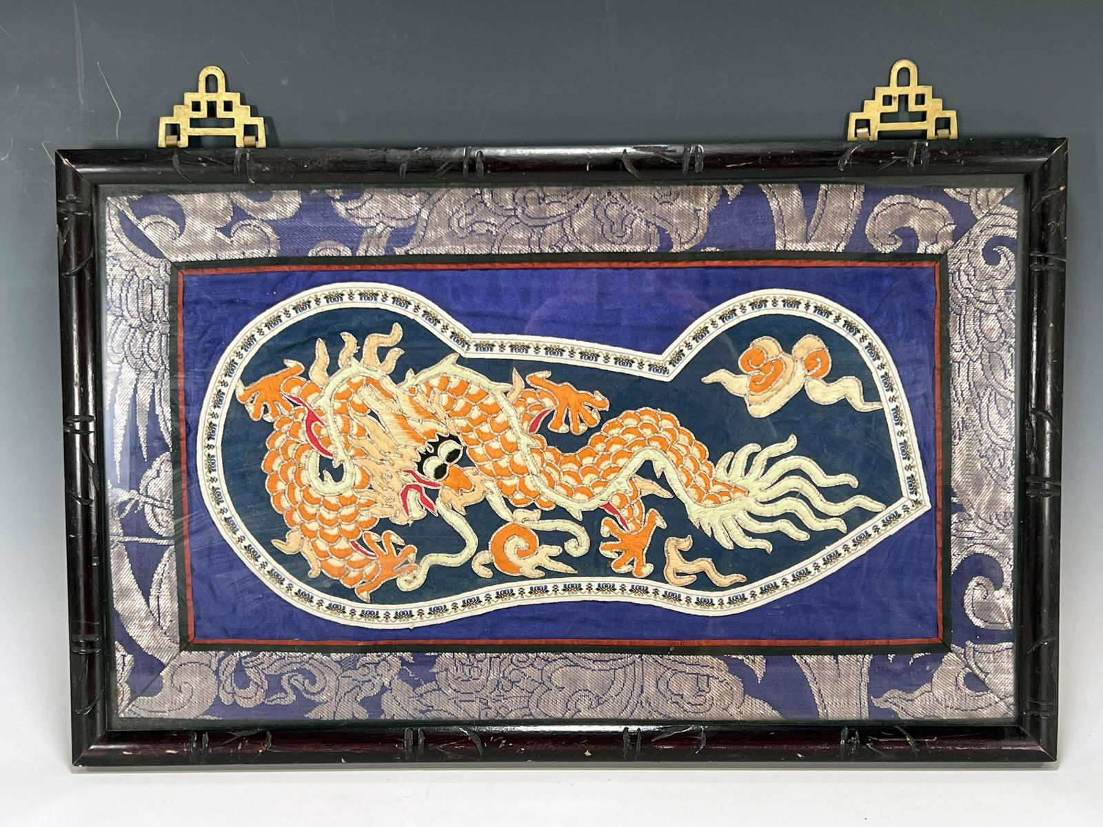 FRAMED CHINESE DRAGON EMBROIDERY (1 of 4)