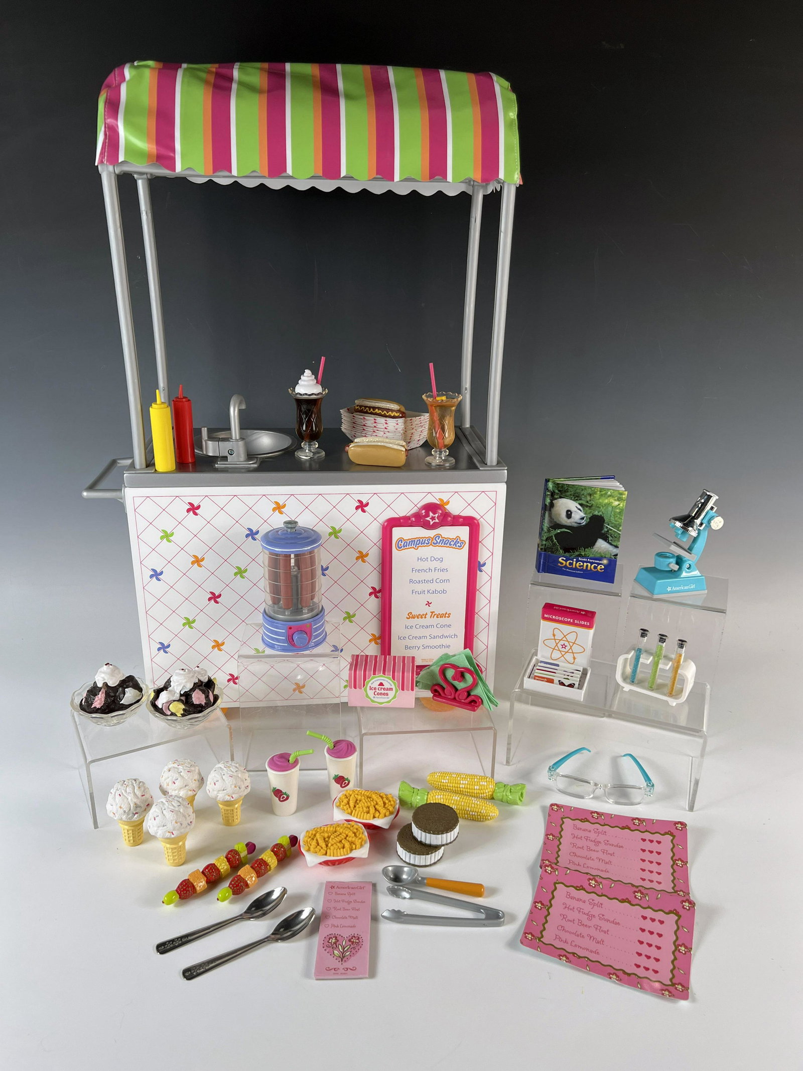 AMERICAN GIRL SNACK CART AND SCIENCE SET: AMERICAN GIRL SNACK CART AND SCIENCE SET