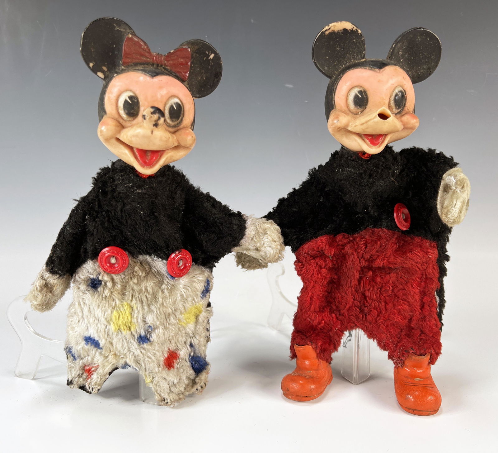 1950'S DISNEY MICKEY AND MINNIE MOUSE HAND PUPPETS (1 of 7)