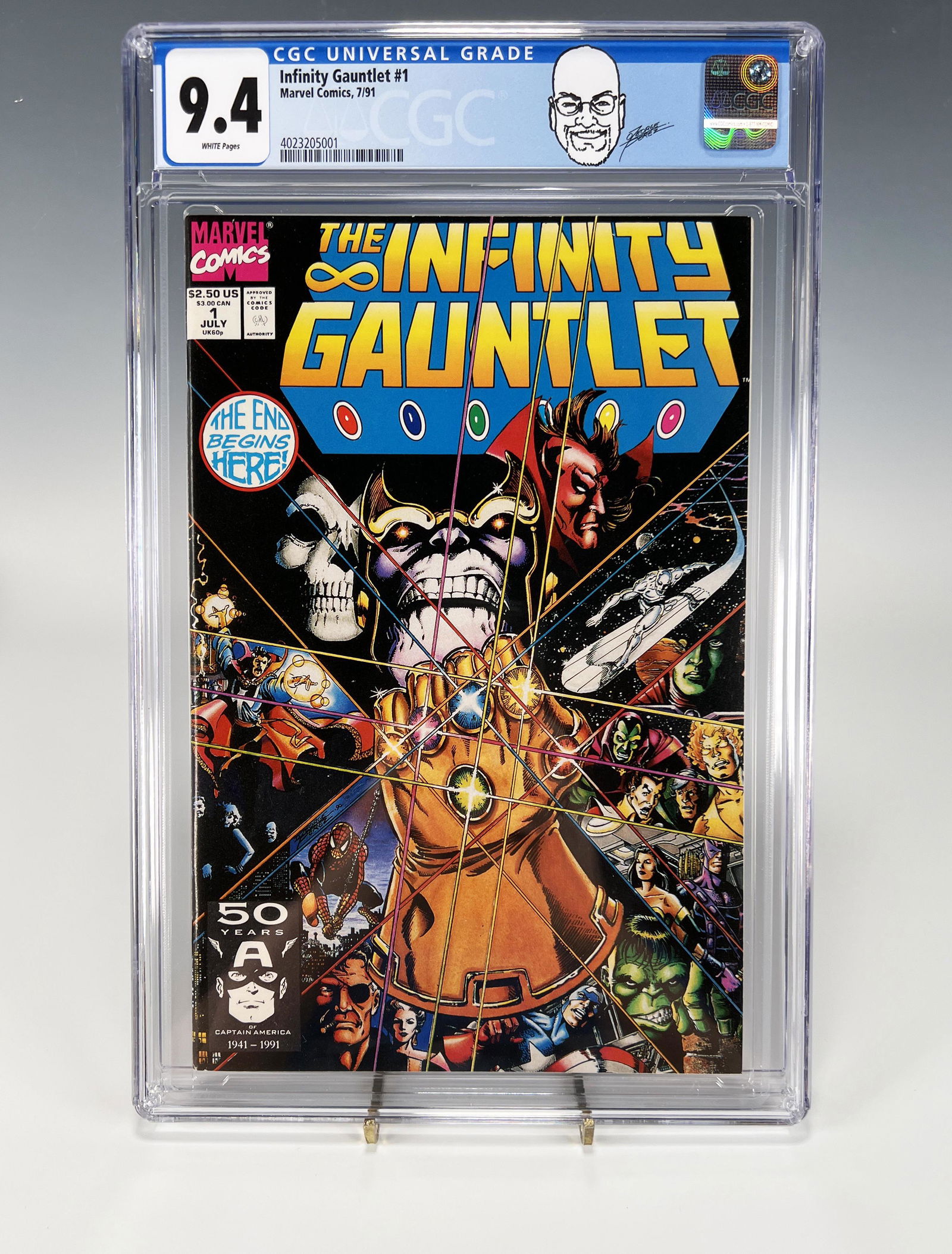 INFINITY GAUNTLET #1 CGC 9.4 (MARVEL COMICS, 1991) (1 of 3)