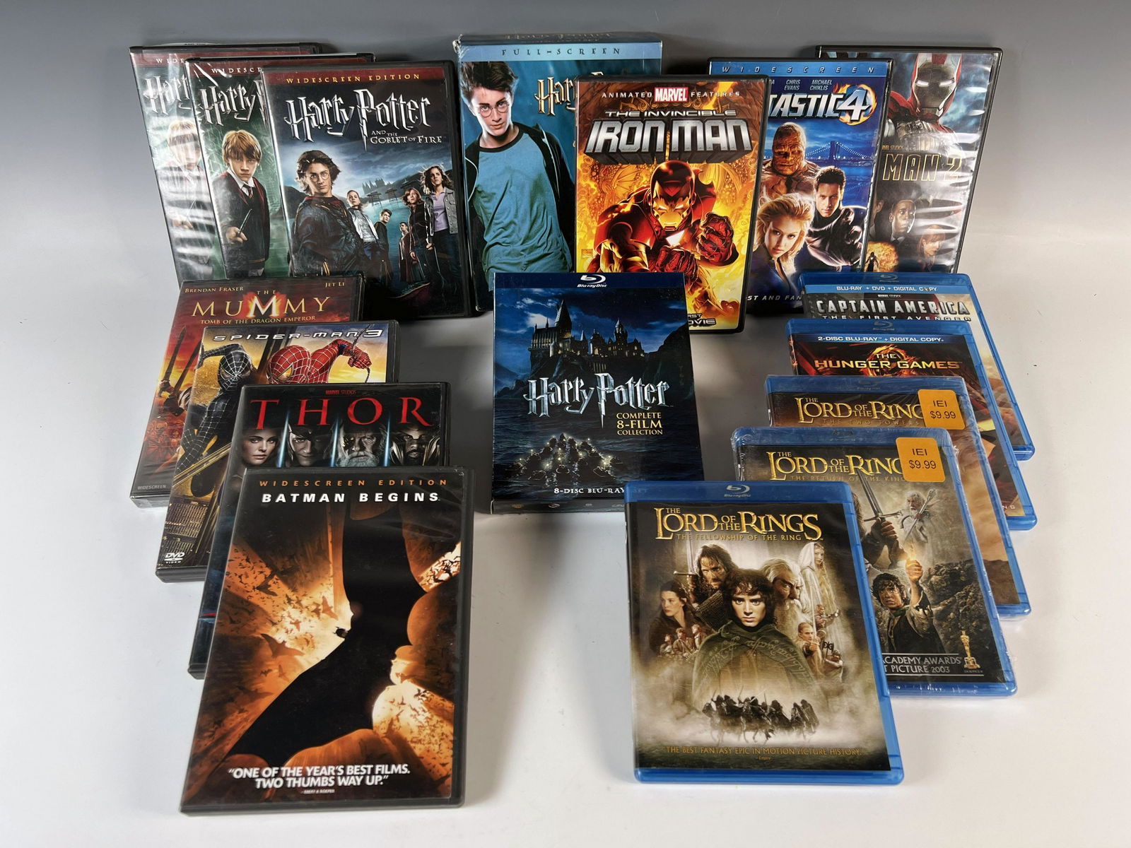 HARRY POTTER LOTR MARVEL DC DVDS BLURAYS: HARRY POTTER LOTR MARVEL DC DVDS BLURAYS