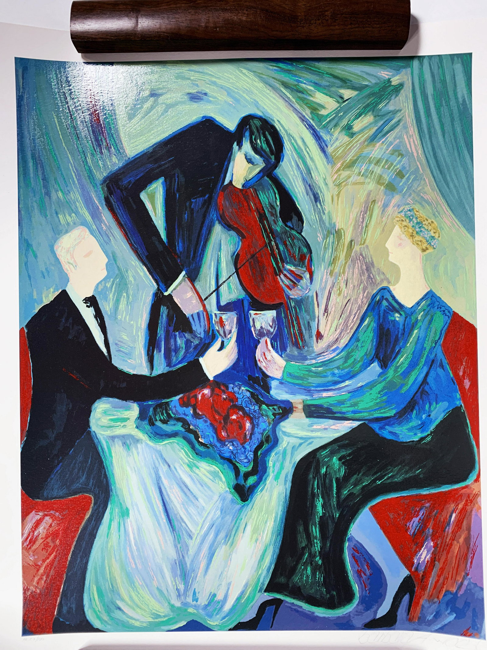 BARBARA A WOOD DINNER FOR TWO SIGNED NUMBERED: BARBARA A WOOD DINNER FOR TWO SIGNED NUMBERED<