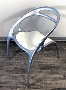 ROSS LOVEGROVE BERNHARDT SILVER DESIGN GO ARM CHAIR: ROSS LOVEGROVE BERNHARDT SILVER DESIGN GO ARM CHAI