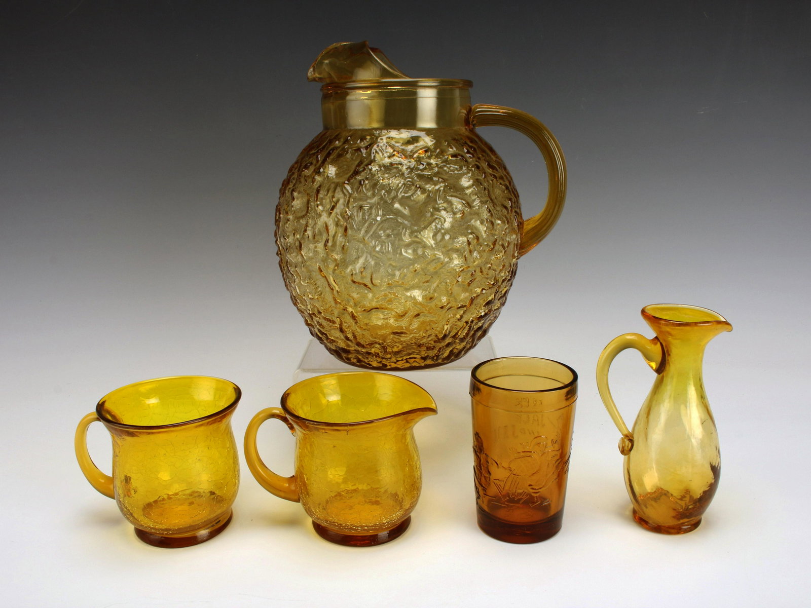 HAND BLOWN & PRESSED AMBER GLASS: HAND BLOWN & PRESSED AMBER GLASS