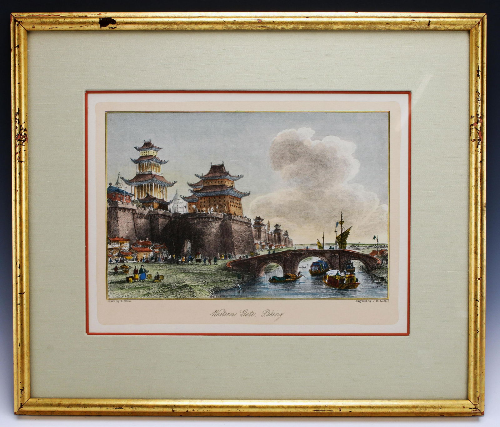 FRAMED PRINT OF WESTERN GATE PEKING (BEIJING): FRAMED PRINT OF WESTERN GATE PEKING (BEIJING)<