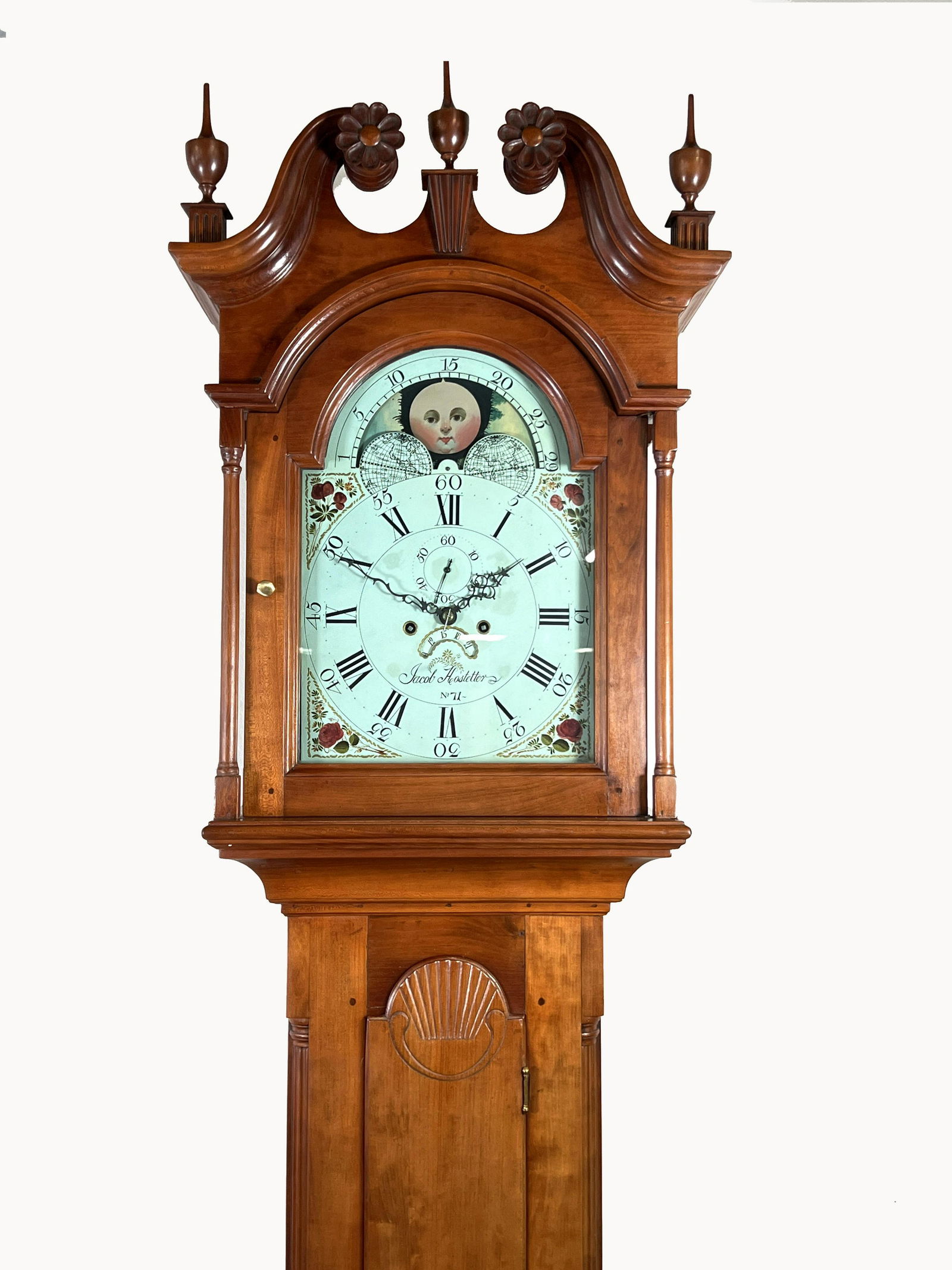 FINE JACOB HOSTETTER, HANOVER, PA TALL CASE CLOCK (1 of 18)