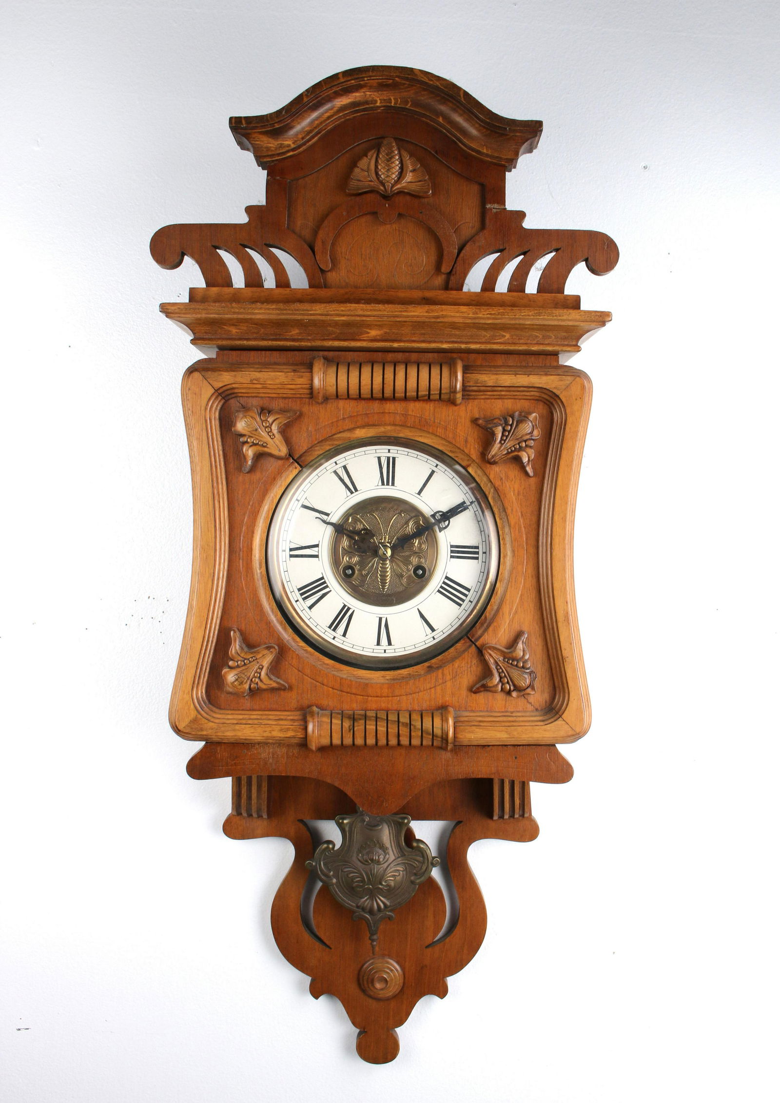 ART NOUVEAU JUGENDSTIL GERMAN WALL CLOCK (1 of 6)
