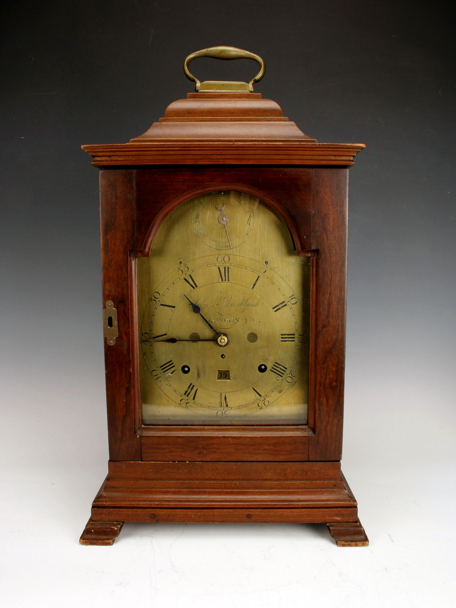 BRACKET CLOCK CASE WITH YANKEE MOVEMENT (1 of 8)