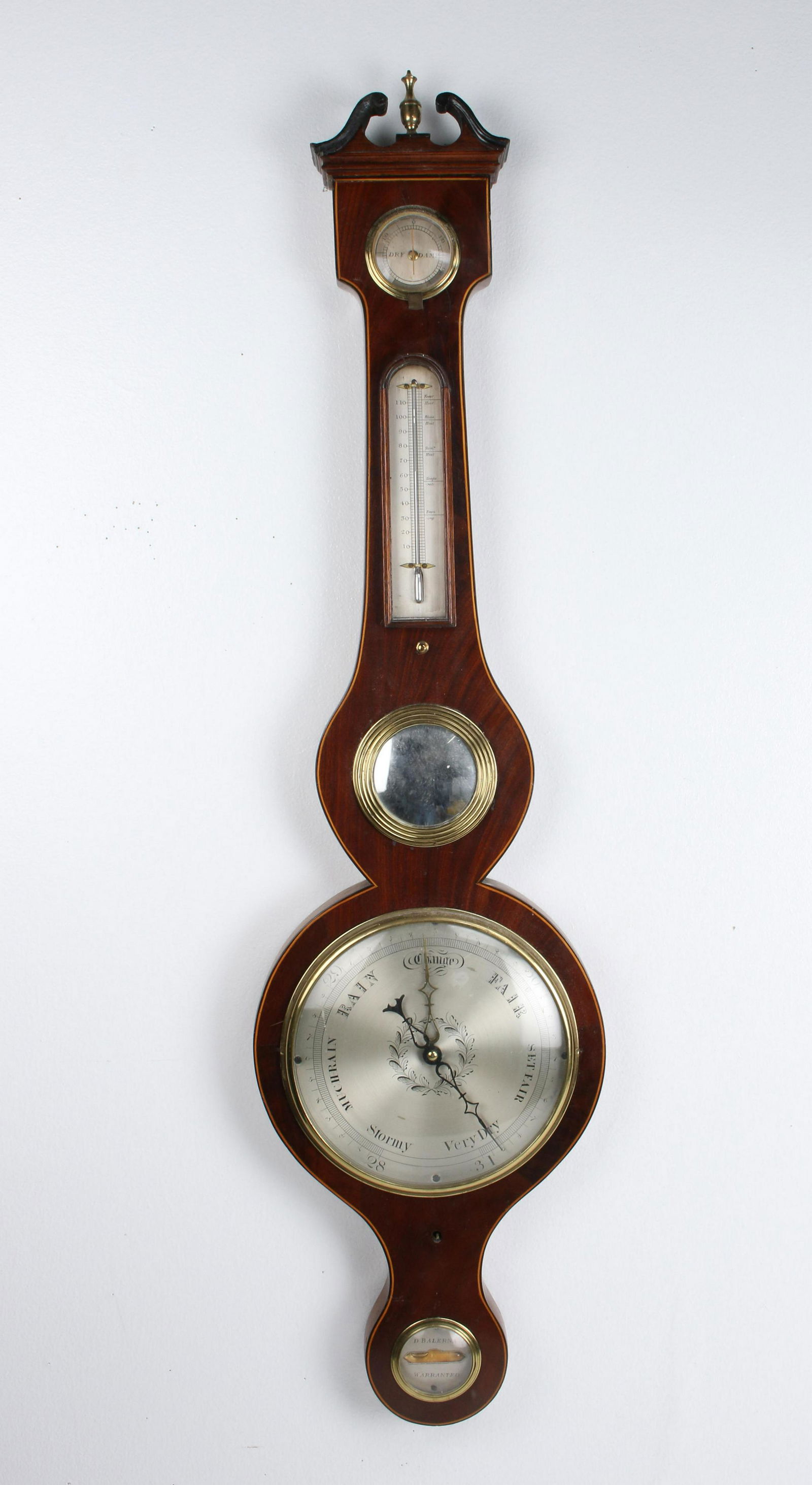 VICTORIAN D. BALERN INLAID BANJO BAROMETER (1 of 4)
