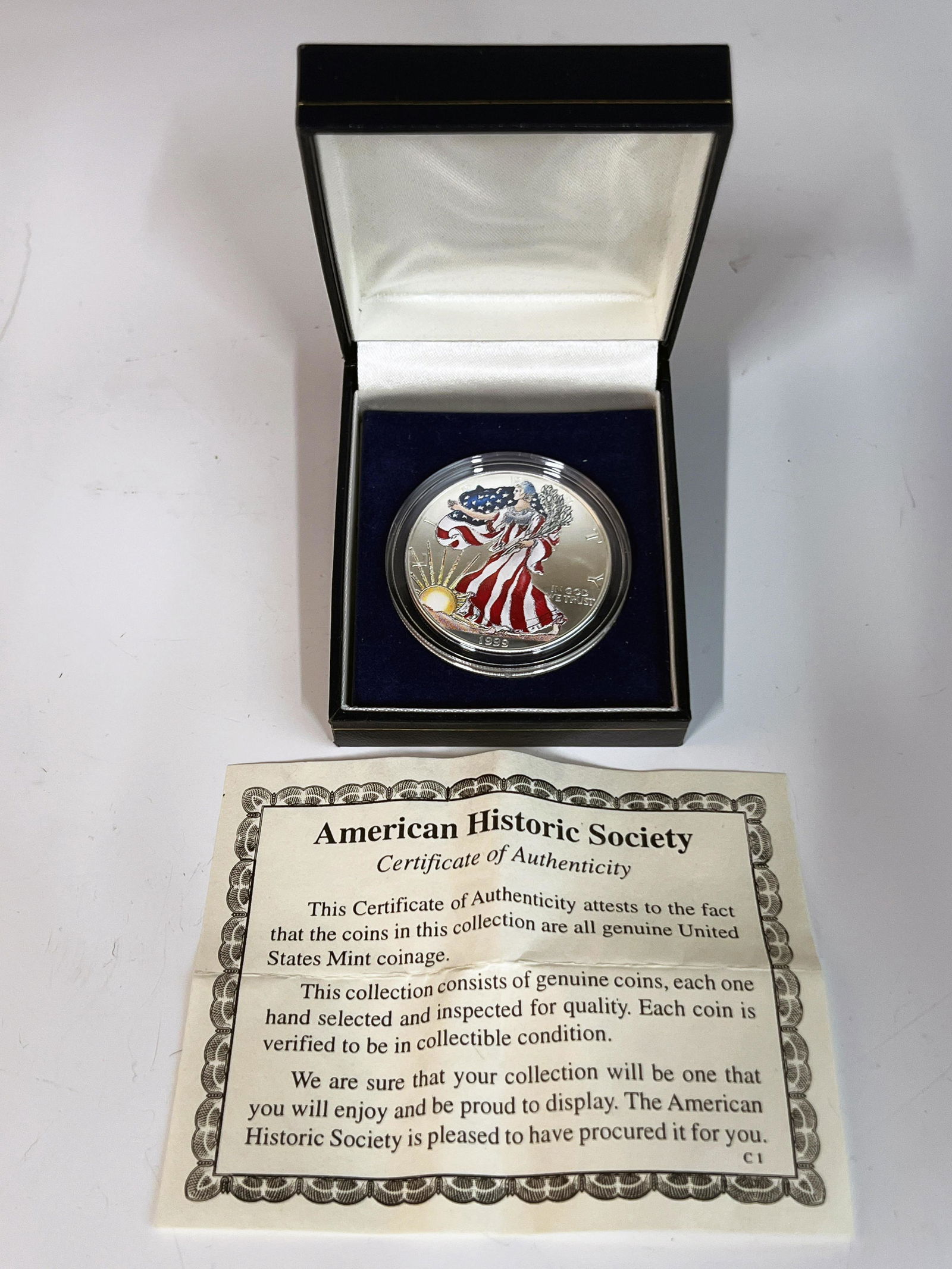 COLORIZED WALKING LIBERTY 1OZ FINE SILVER ONE DOLLAR COIN (1 of 3)