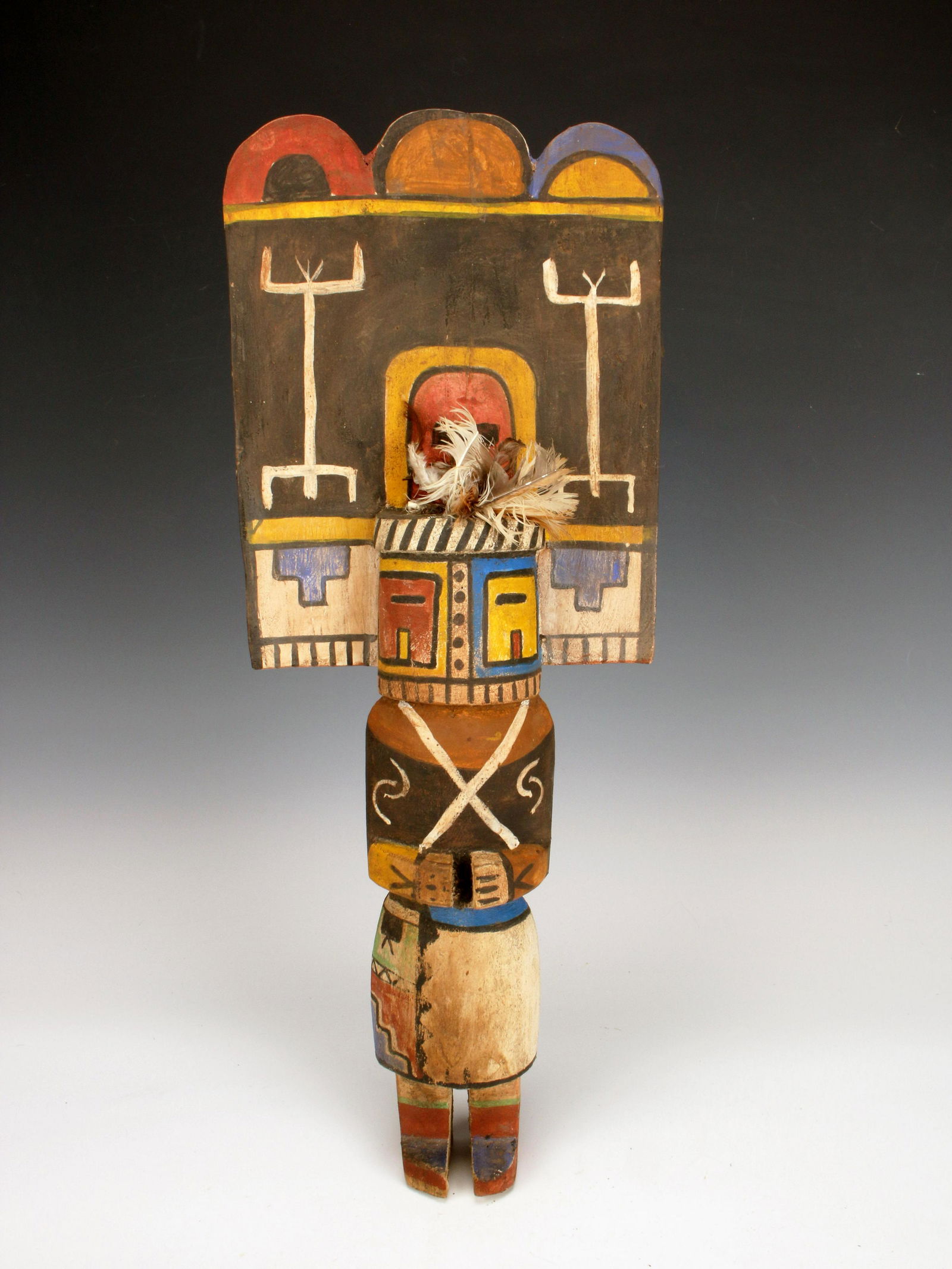 PAINTED WOOD HOPI KATSINA KACHINA FIGURE (1 of 4)
