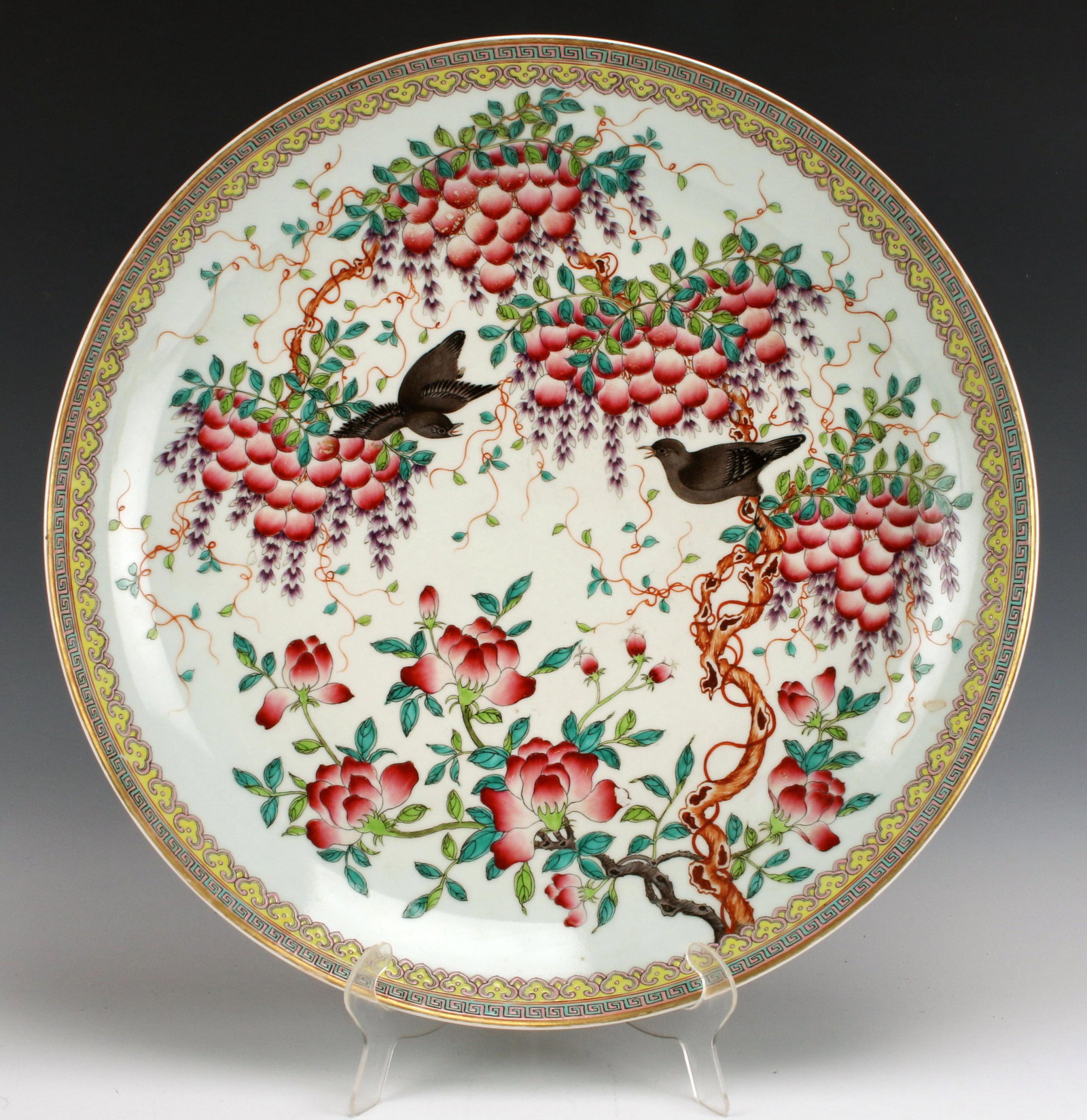 PORCELAIN SONG BIRD CHARGER: PORCELAIN SONG BIRD CHARGER <