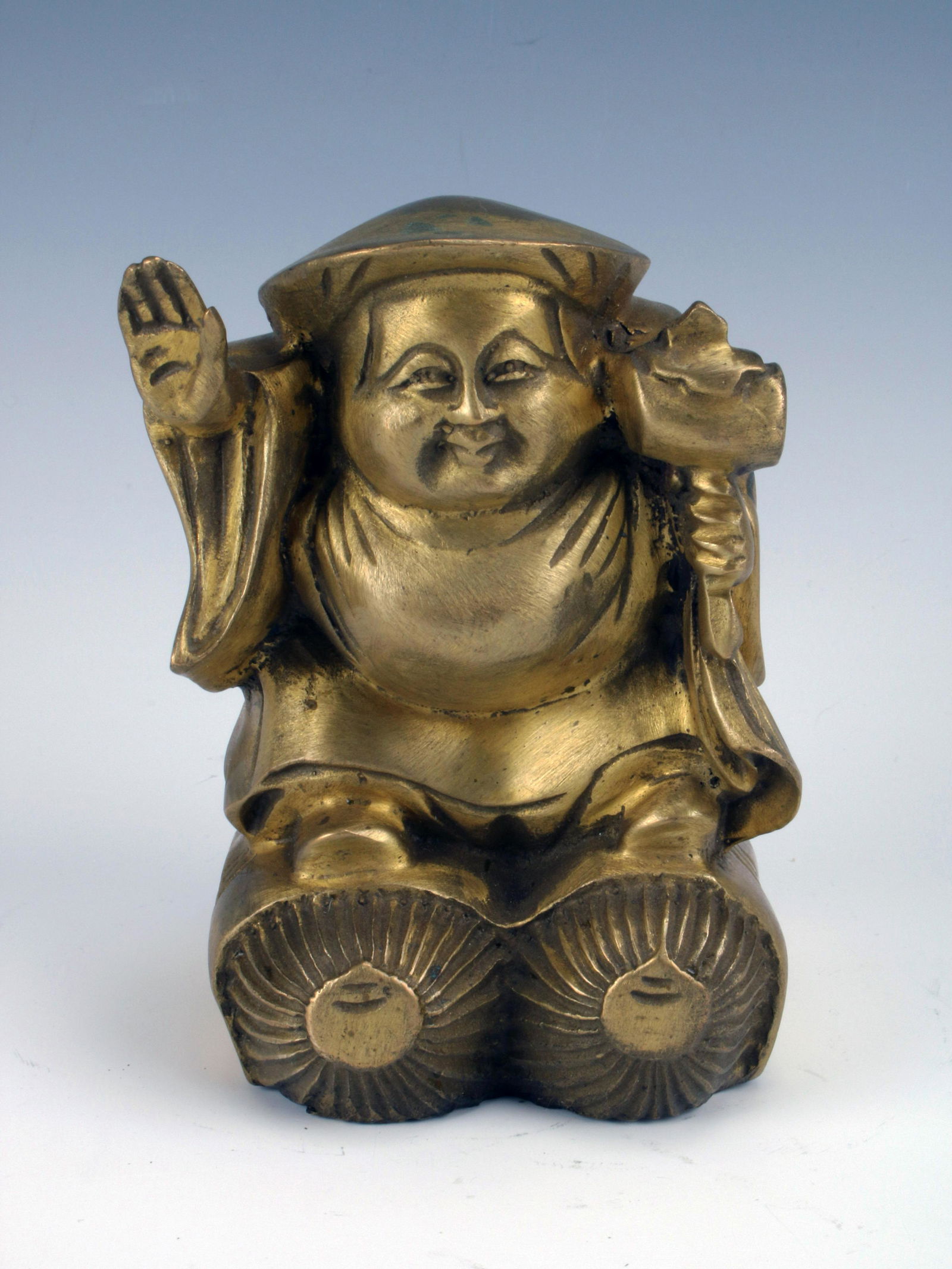 CHINESE BRONZE HAPPY BUDDHA (1 of 5)