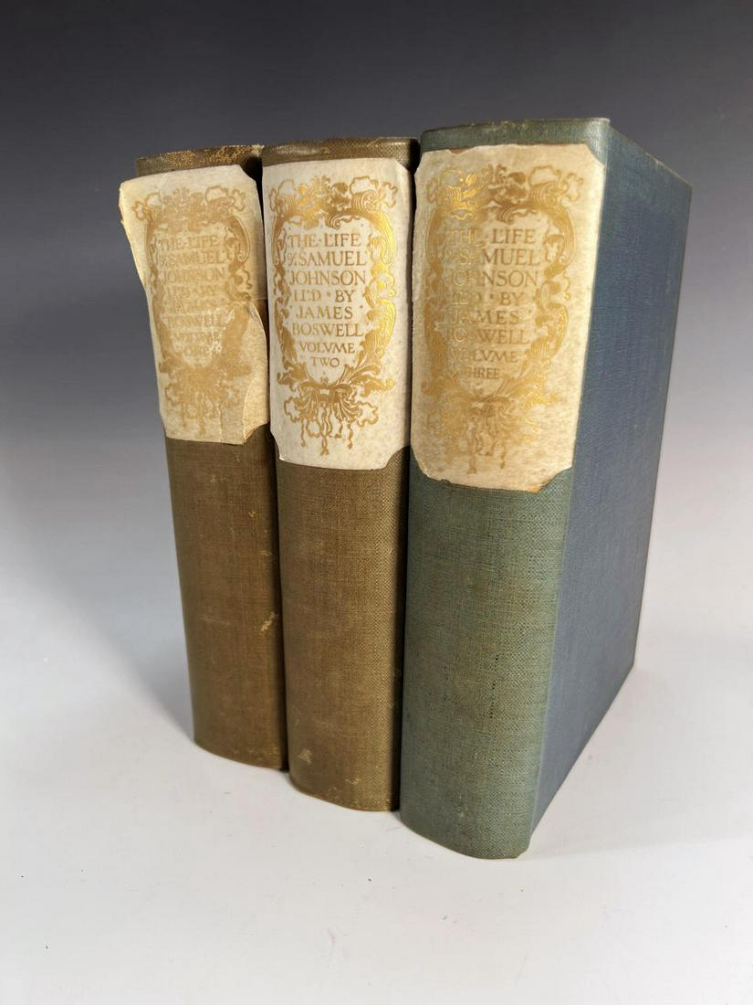 3 VOLUME THE LIFE OF SAMUEL JOHNSON BY JAMES BOSWELL 1901 (1 of 5)