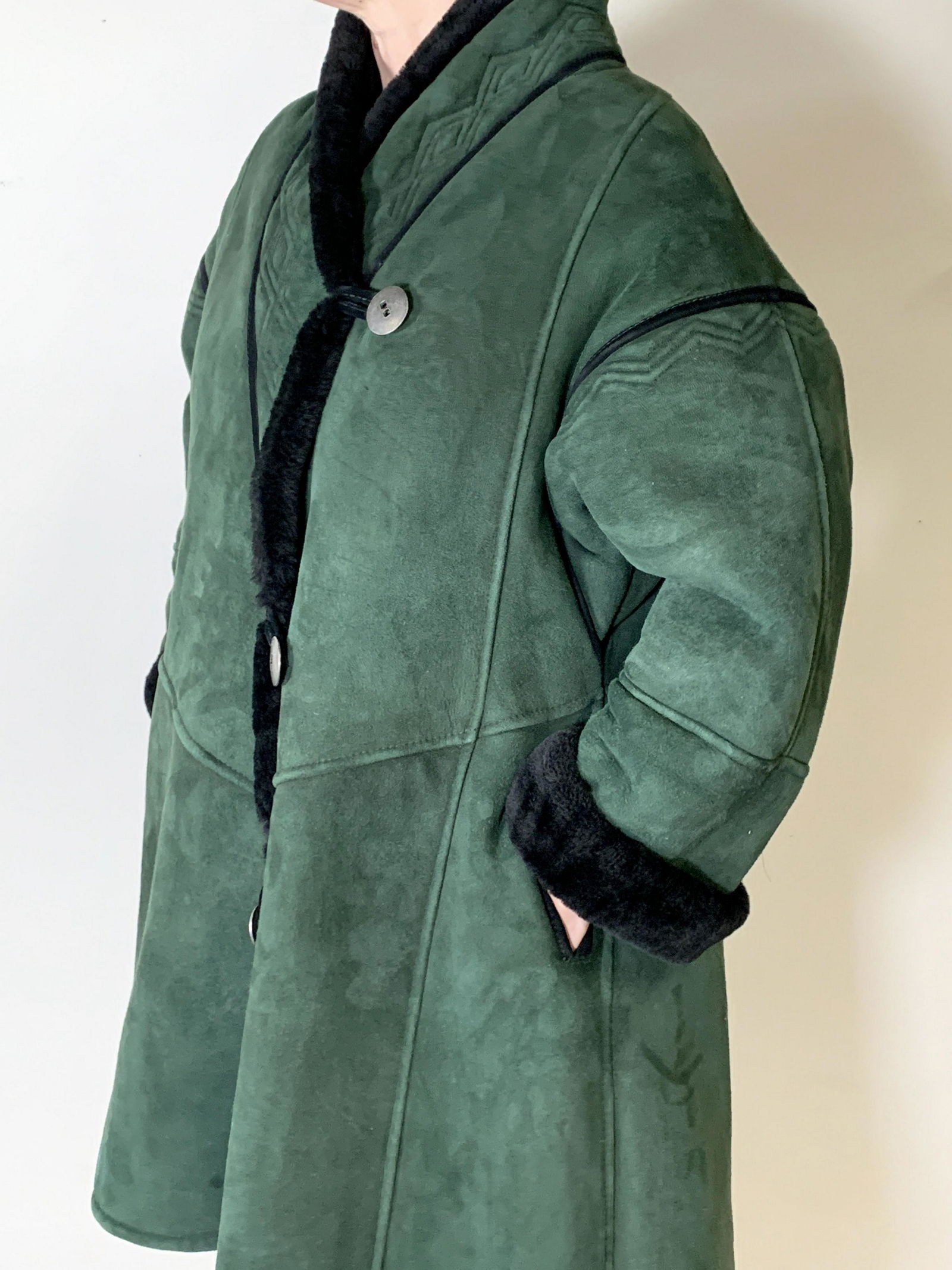 YARROW COLLECTION CINDY SPOLEK SUEDE & SHEARLING COAT (1 of 8)