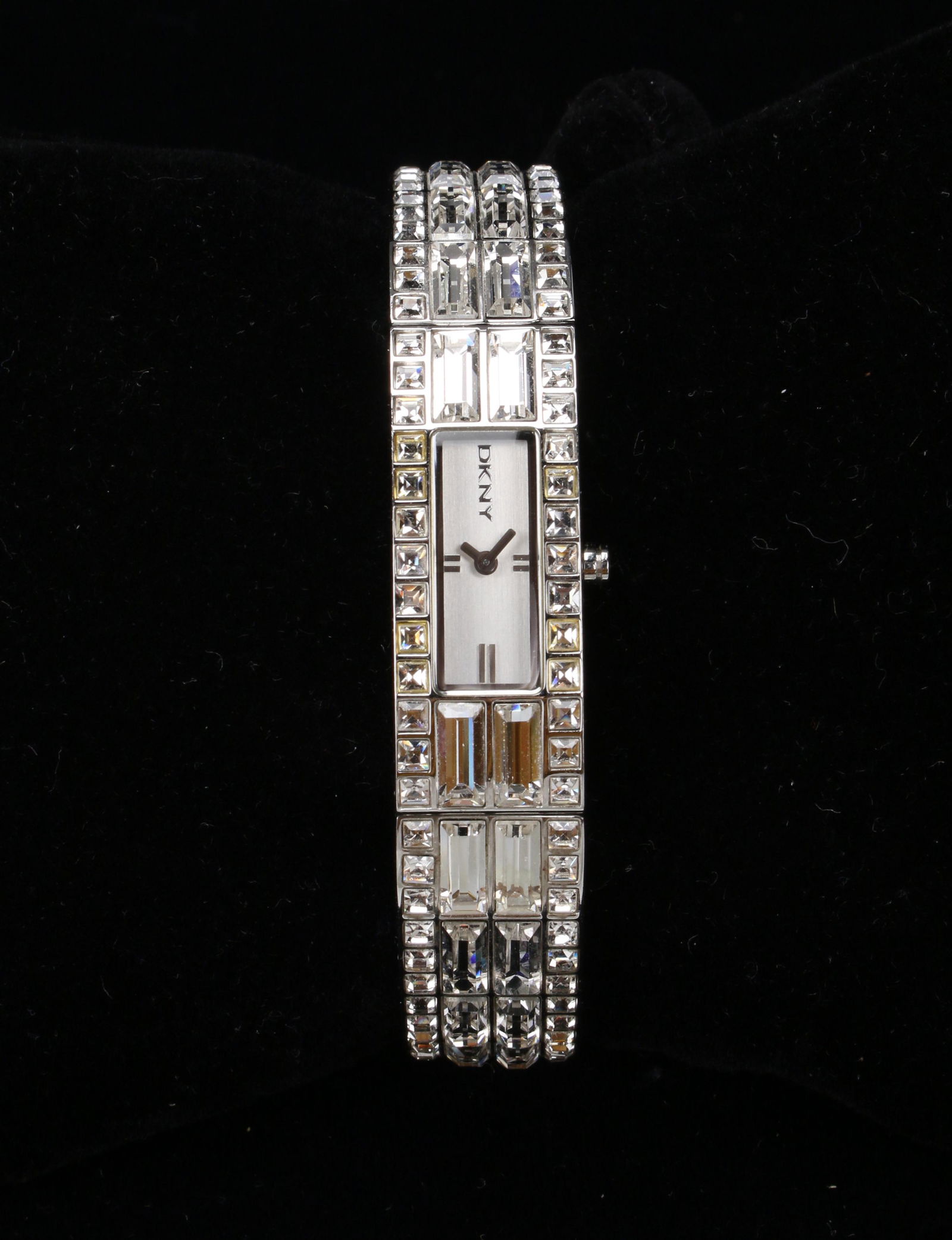 DKNY RHINESTONE STAINLESS STEEL BRACELET WATCH: DKNY RHINESTONE STAINLESS STEEL BRACELET WATCH