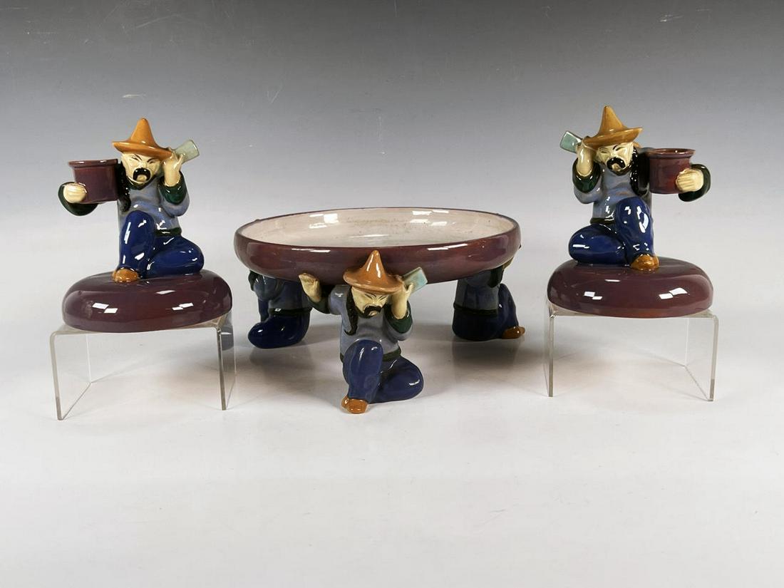 RARE AUSTRIAN STUDIO POTTERY SET CIRCA 1940 (1 of 12)