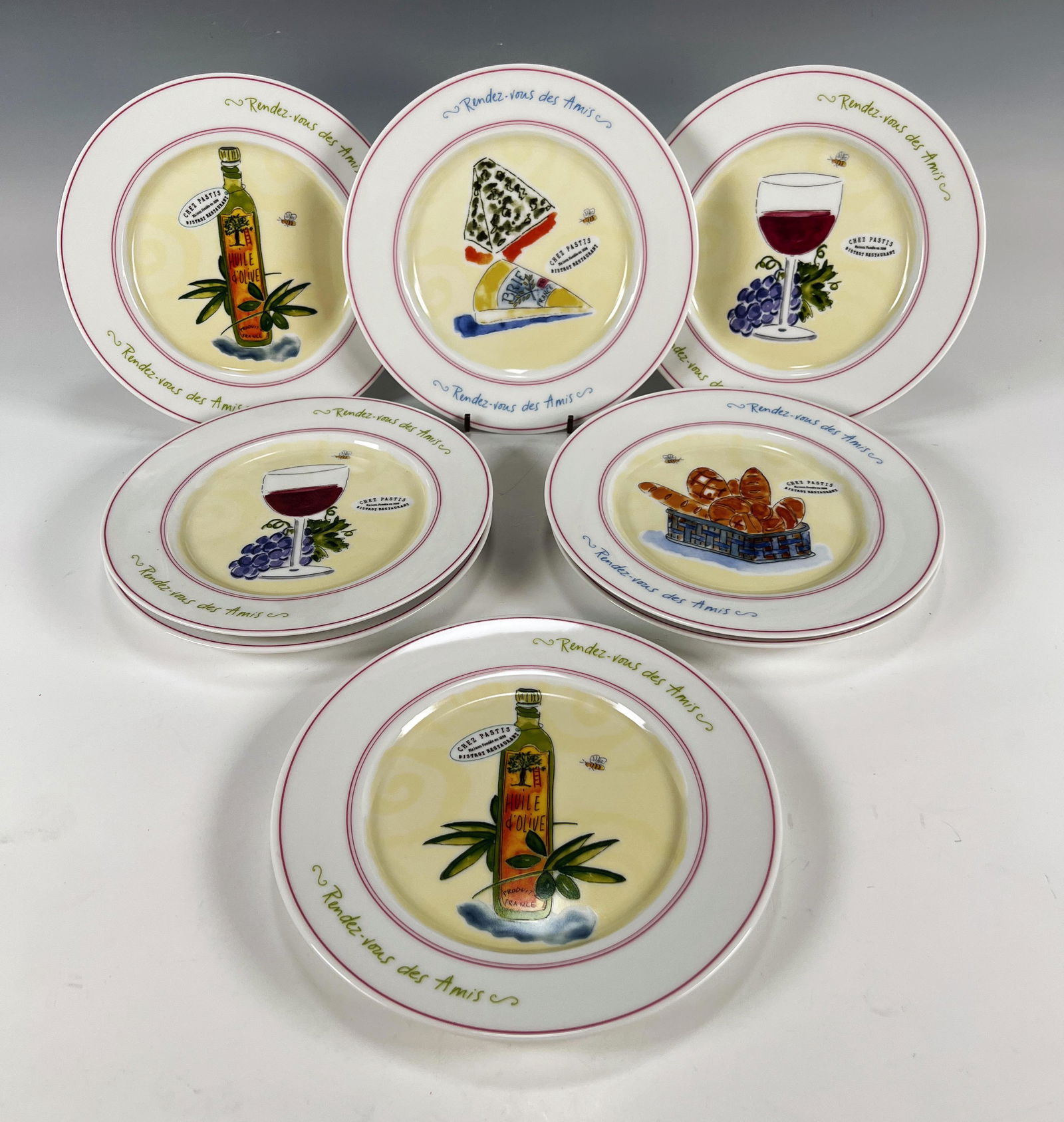 8 FRENCH THEME RENDEZVOUS DES AMIS PLATES (1 of 2)