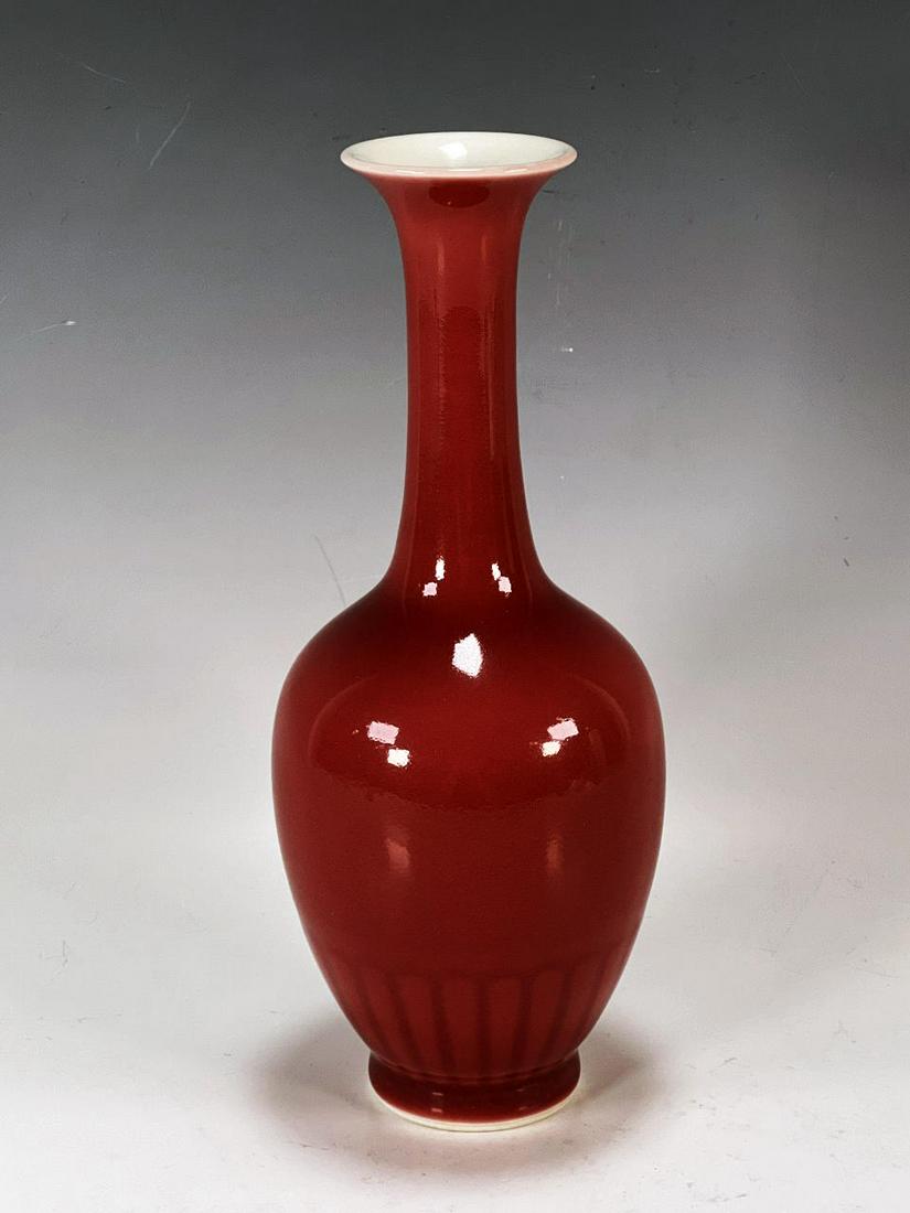 OXBLOOD BOTTLE VASE (1 of 2)