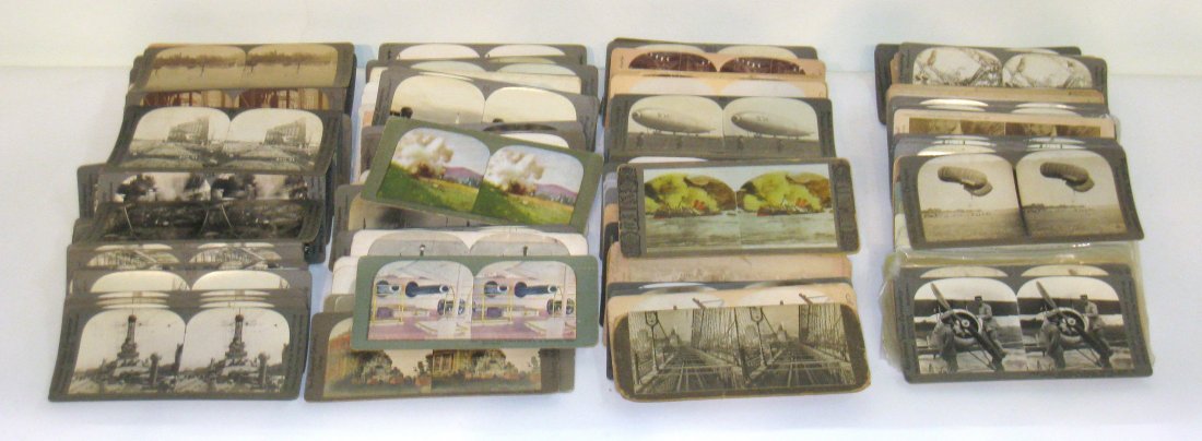 Stereo Pictures: A box of these with some interesting views of World War I scenes; disasters, aviation related, etc. Shipping: We are able to pack and ship this item to an address in the United States for $25.00 via U